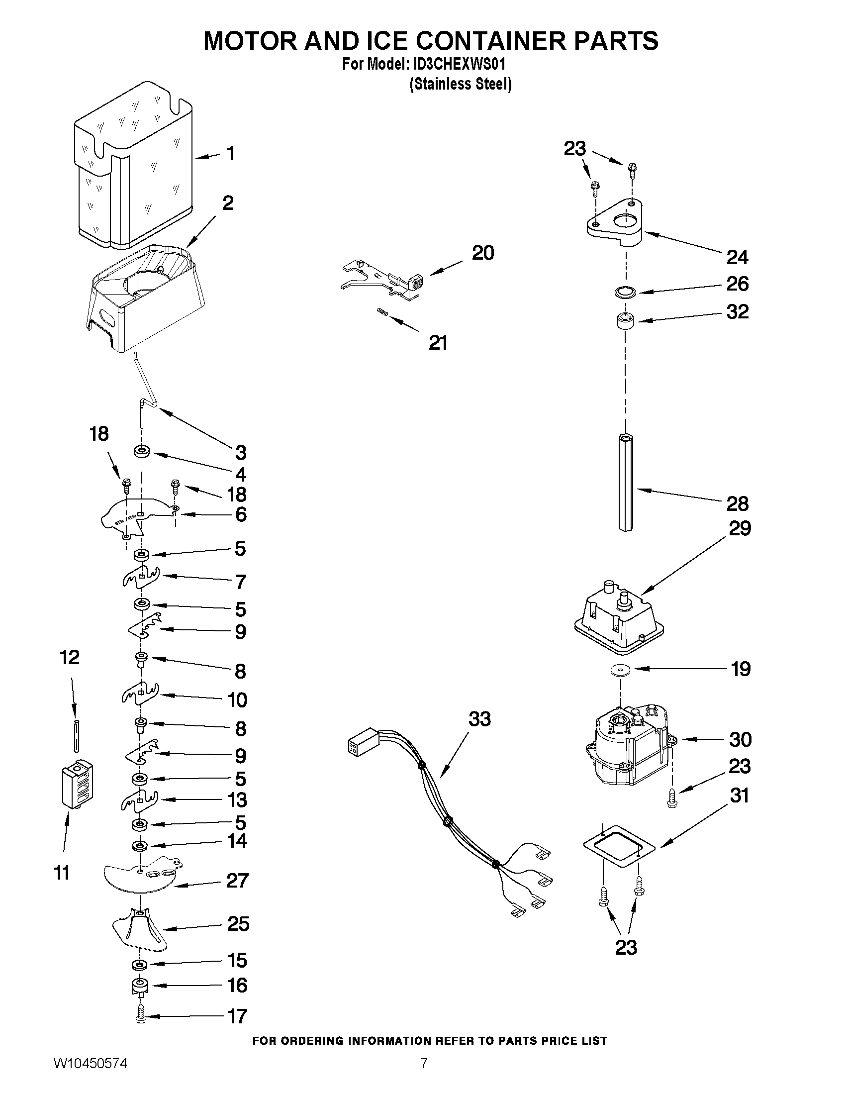 05 - MOTOR AND ICE CONTAINER PARTS