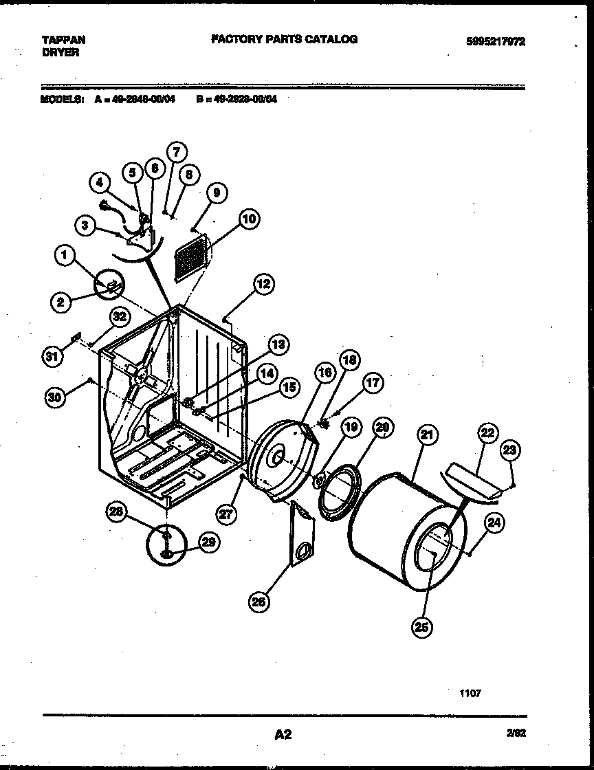 02 - CABINET AND COMPONENT PARTS