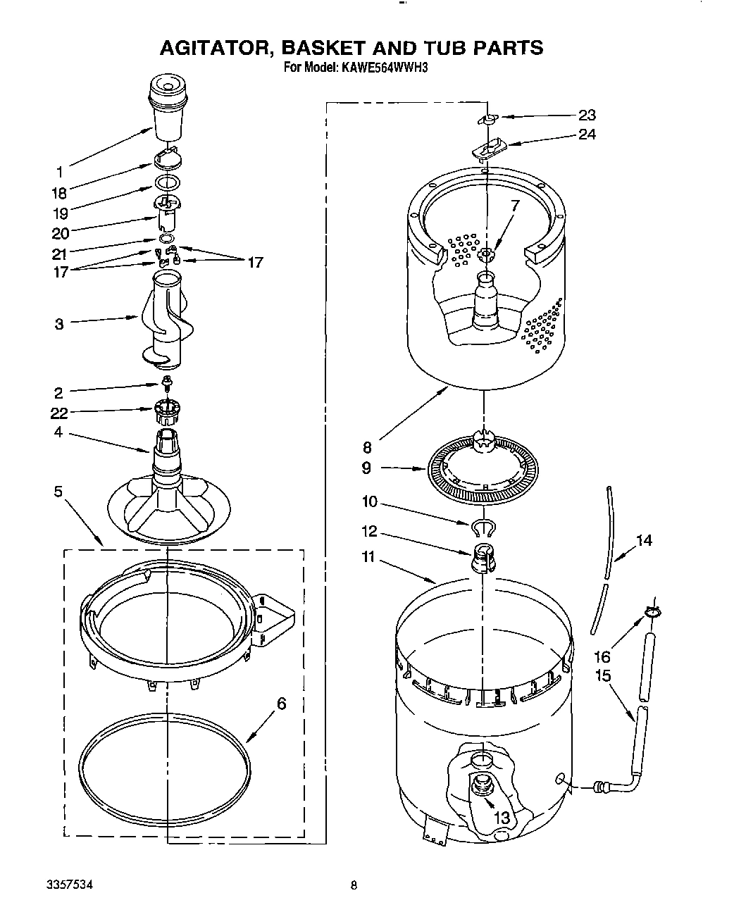 06 - AGITATOR, BASKET AND TUB