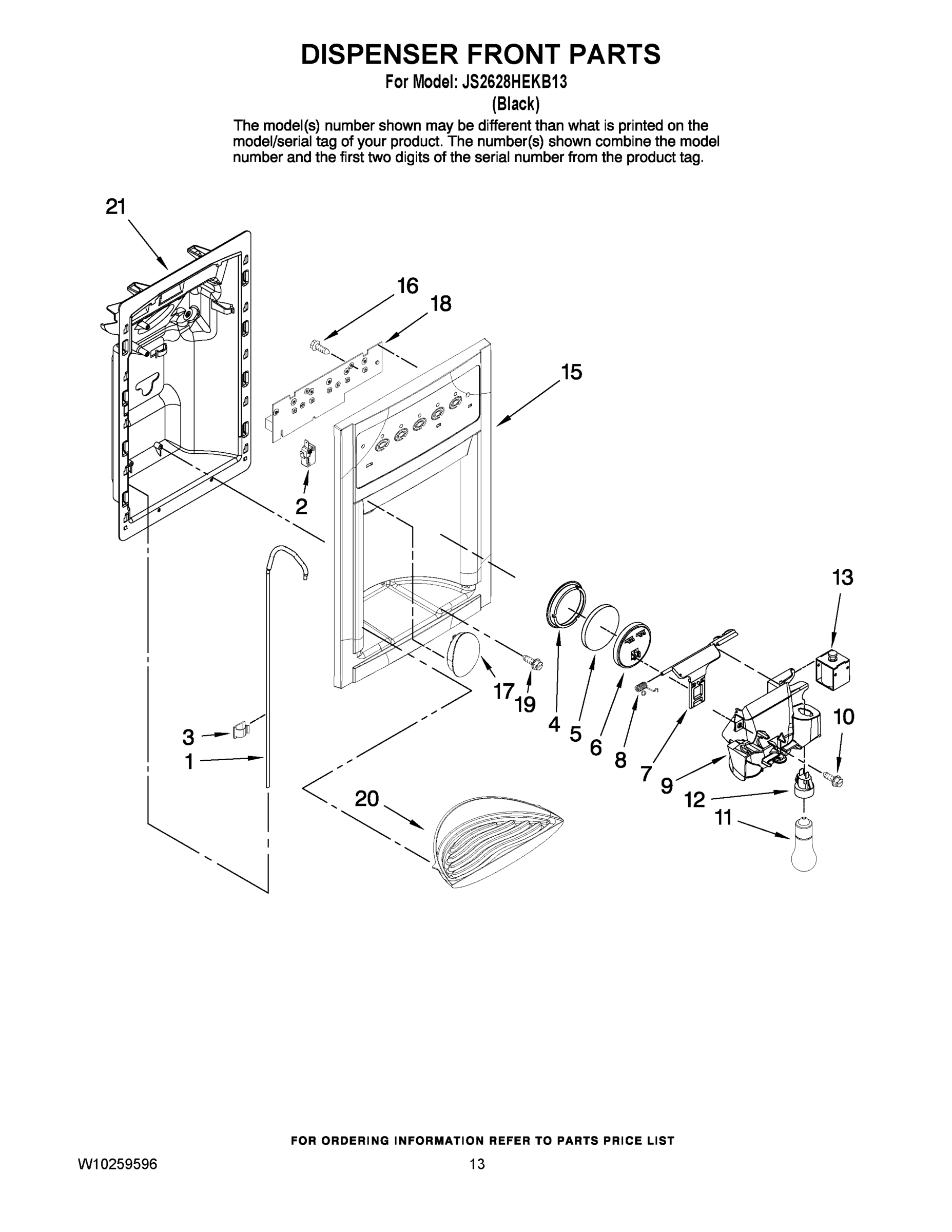 08 - DISPENSER FRONT PARTS