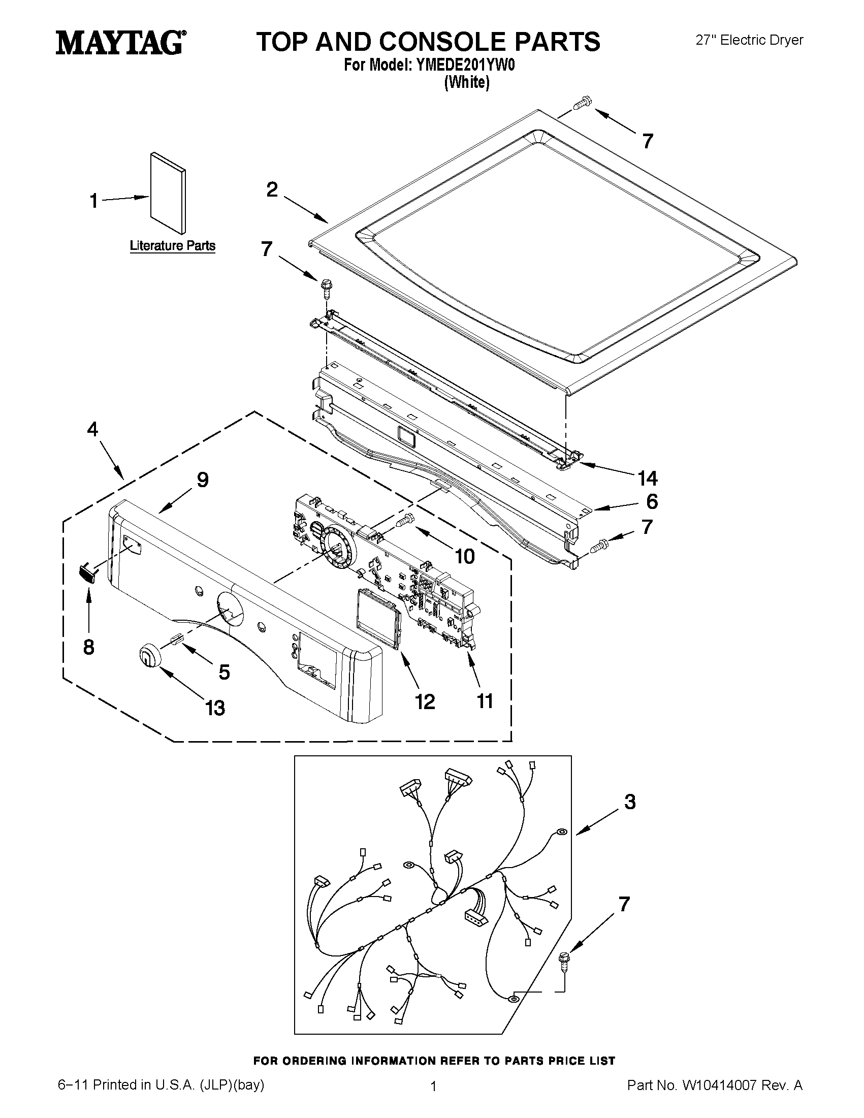 01 - TOP AND CONSOLE PARTS