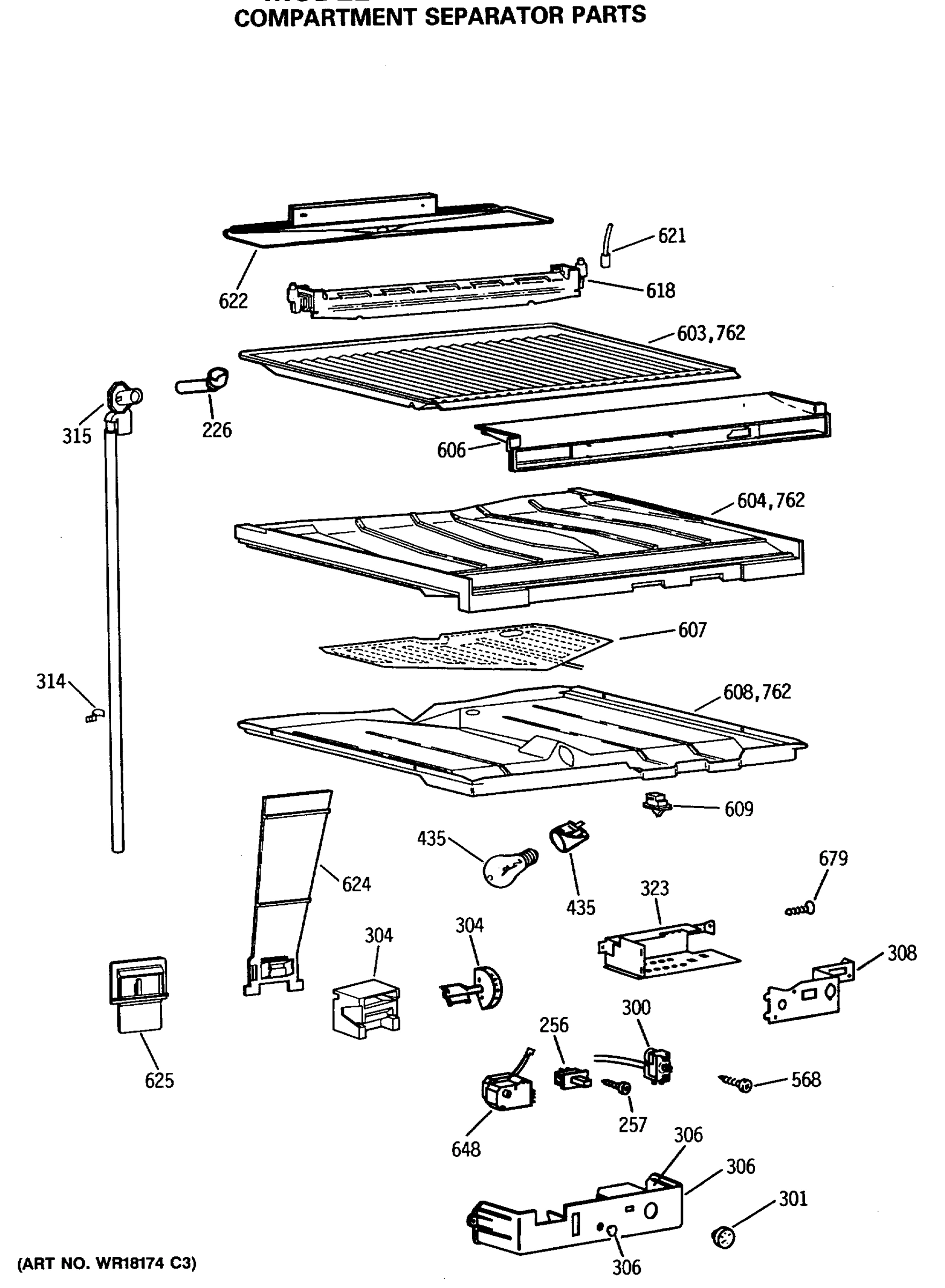 COMPARTMENT SEPARATOR PARTS