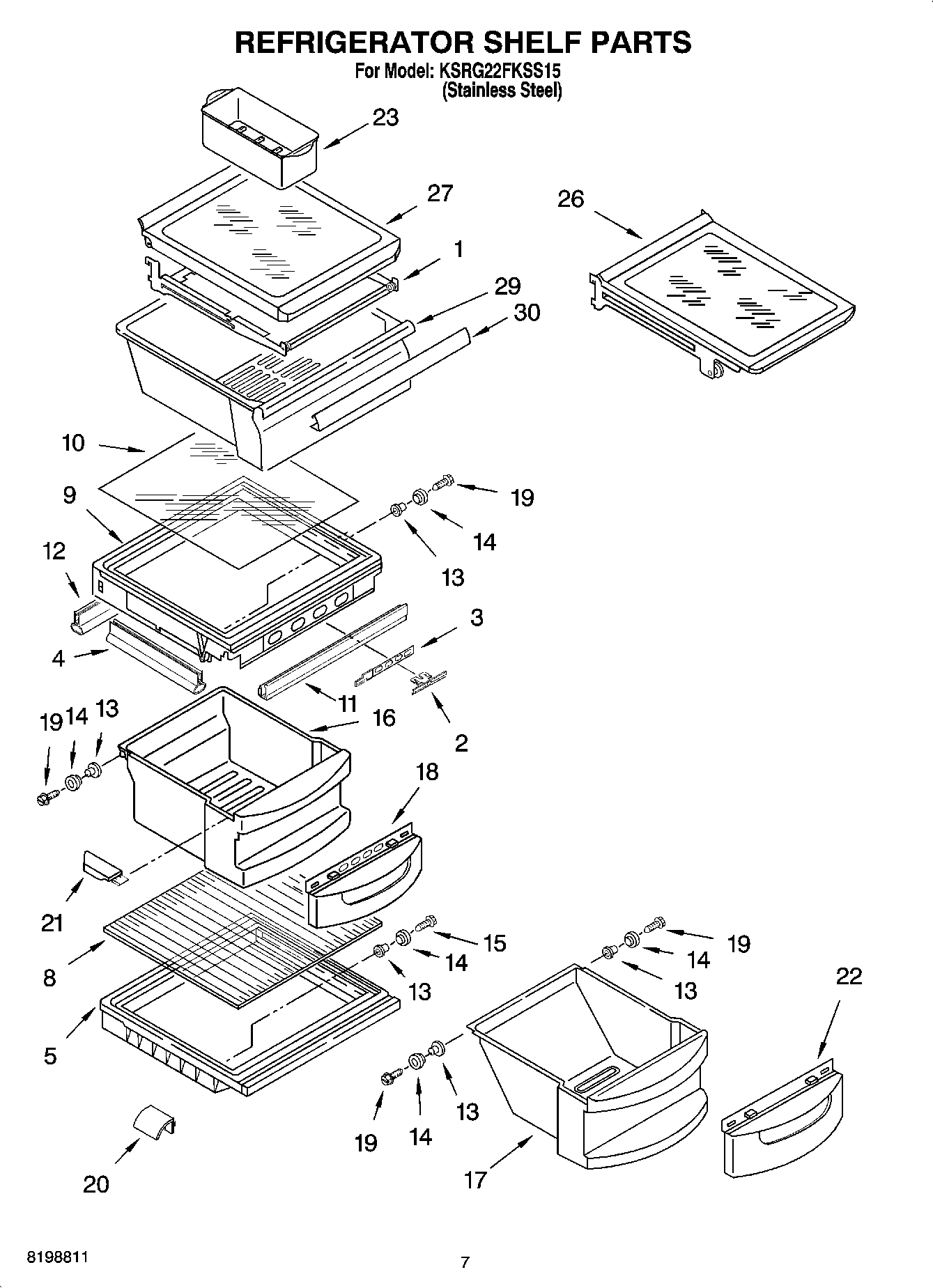 05 - REFRIGERATOR SHELF PARTS