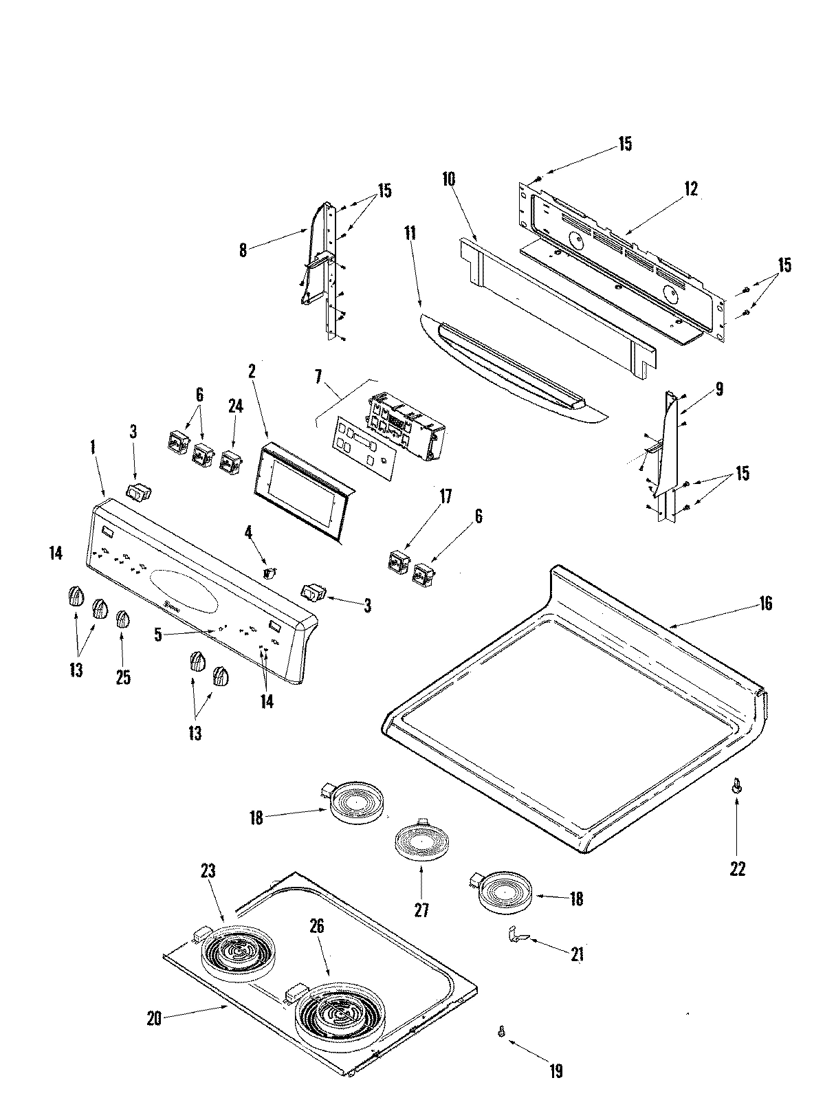 03 - CONTROL PANEL/TOP ASSEMBLY