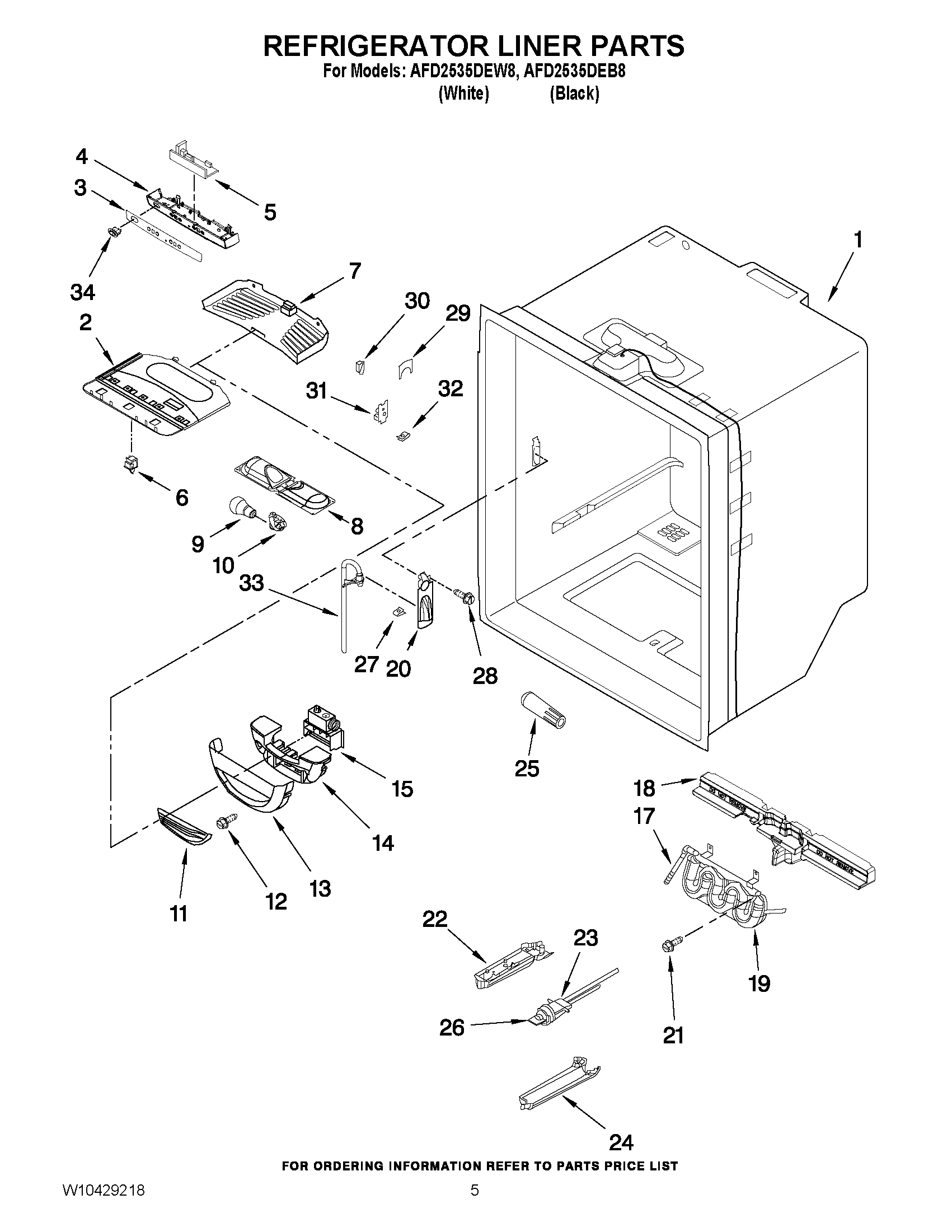 03 - REFRIGERATOR LINER PARTS