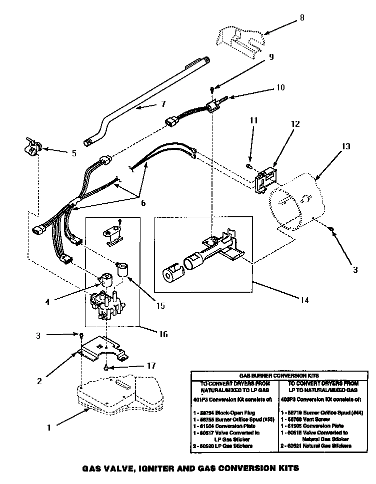 05 - GAS VALVE, IGNITER & GAS CONVERSION KITS
