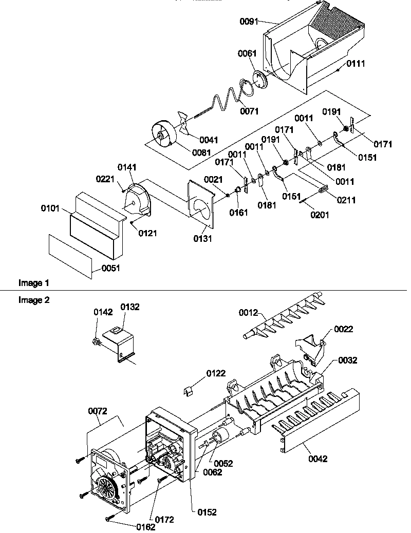 07 - ICE BUCKET AUGER AND ICE MAKER PARTS