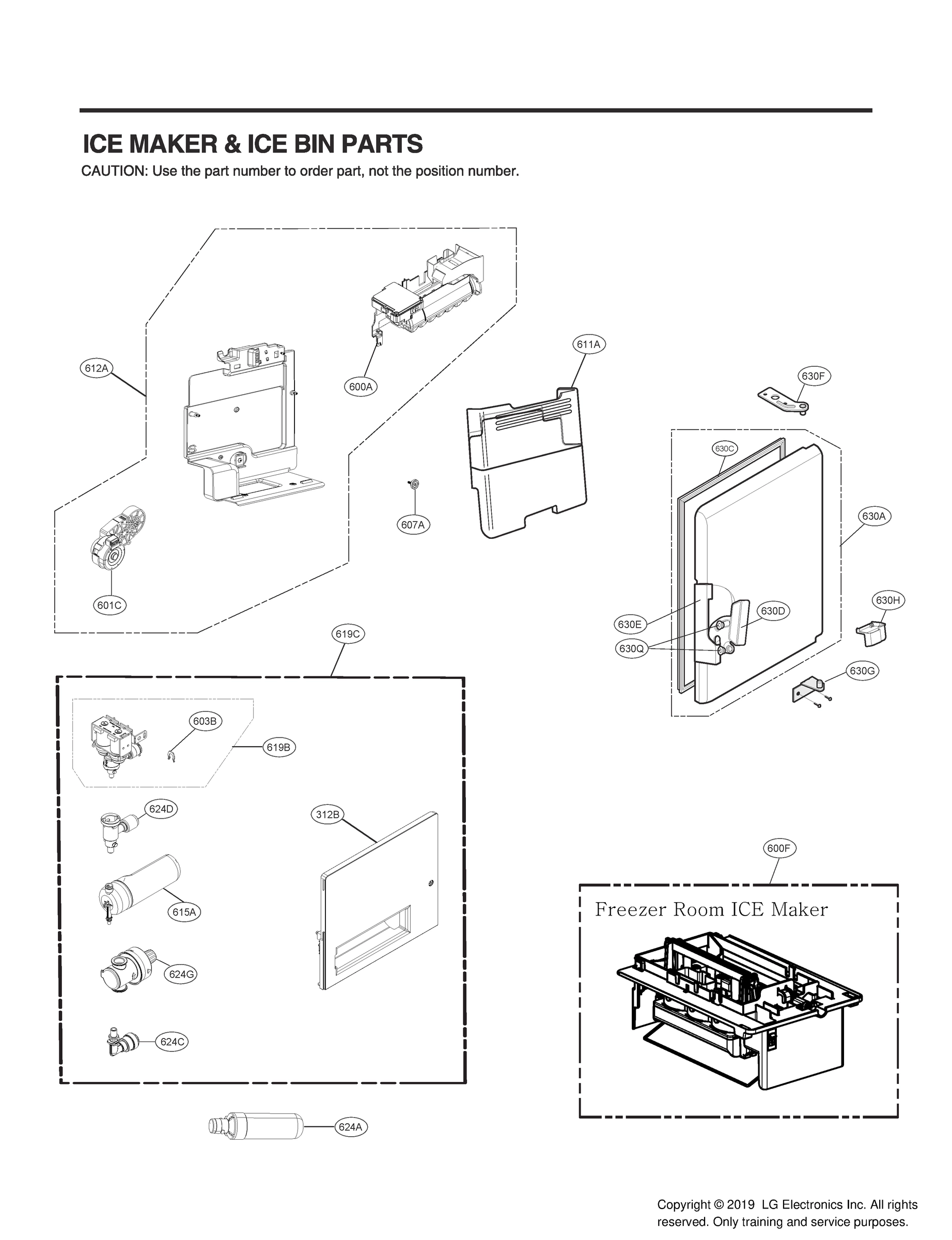 ICEMAKER & ICE BIN PARTS