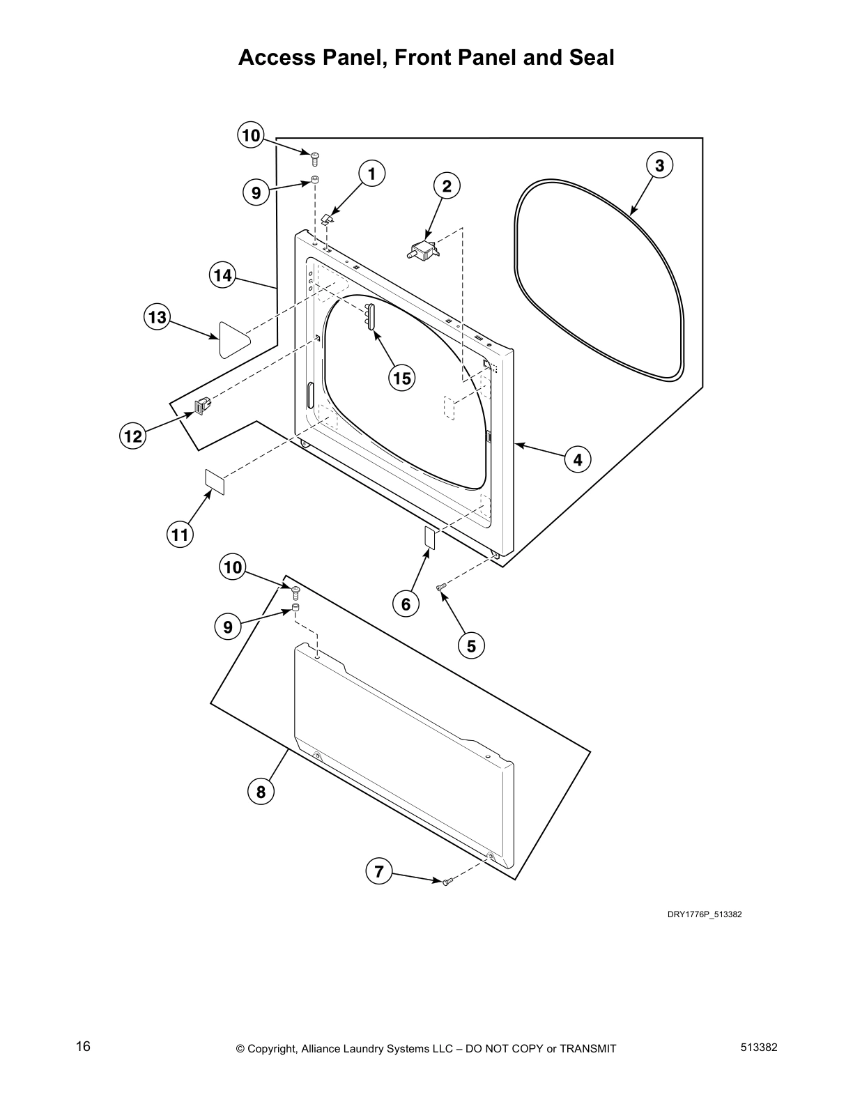 Access Panel, Front Panel and Seal