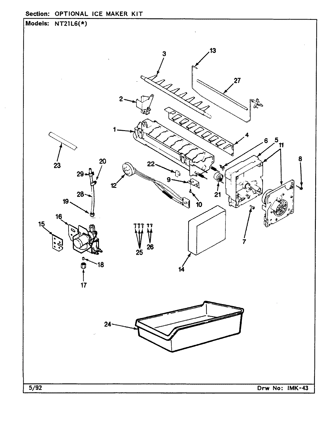 02 - OPTIONAL ICE MAKER KIT