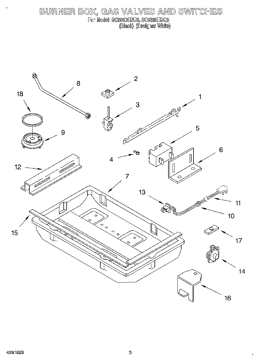 02 - BURNER BOX, GAS VALVES AND SWITCHES