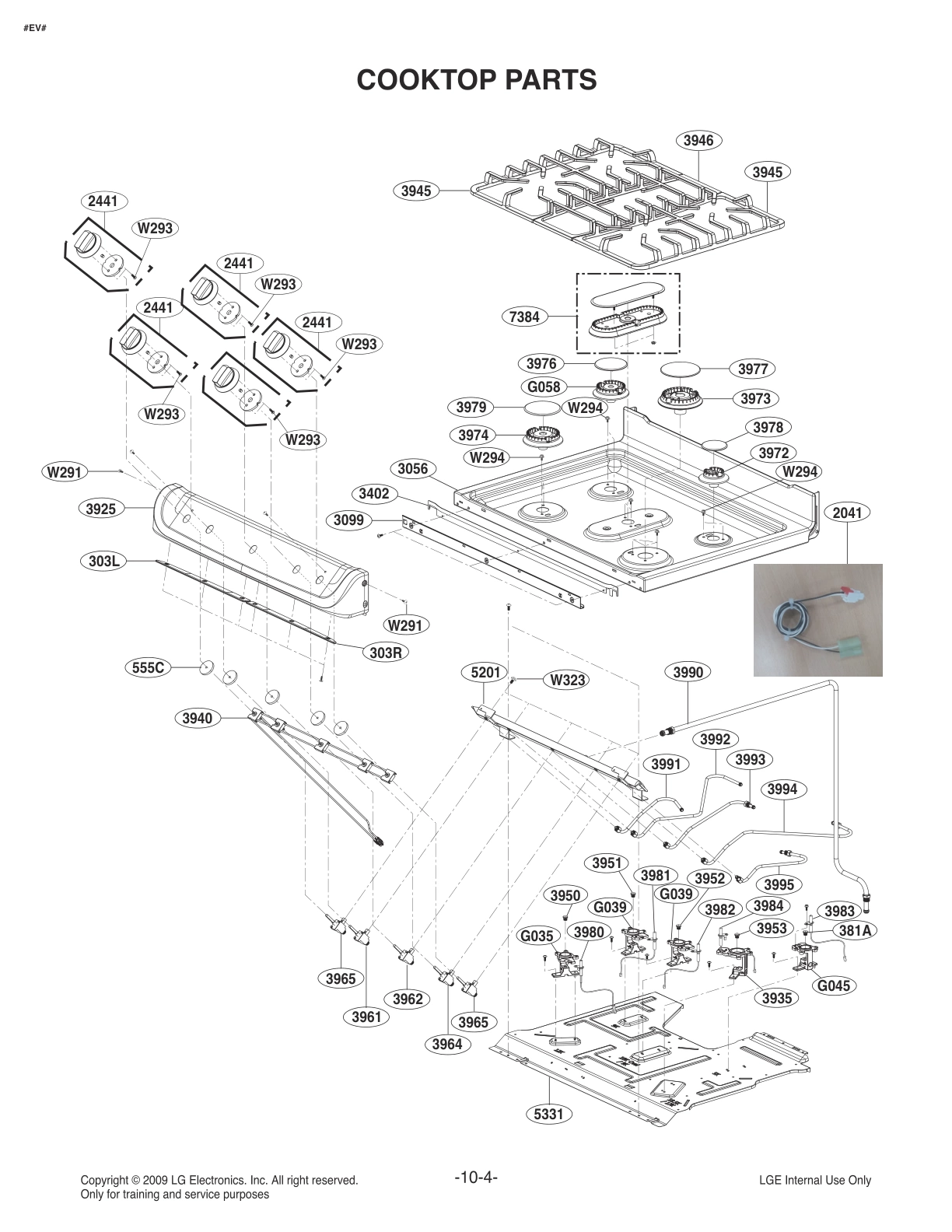 COOKTOP PARTS