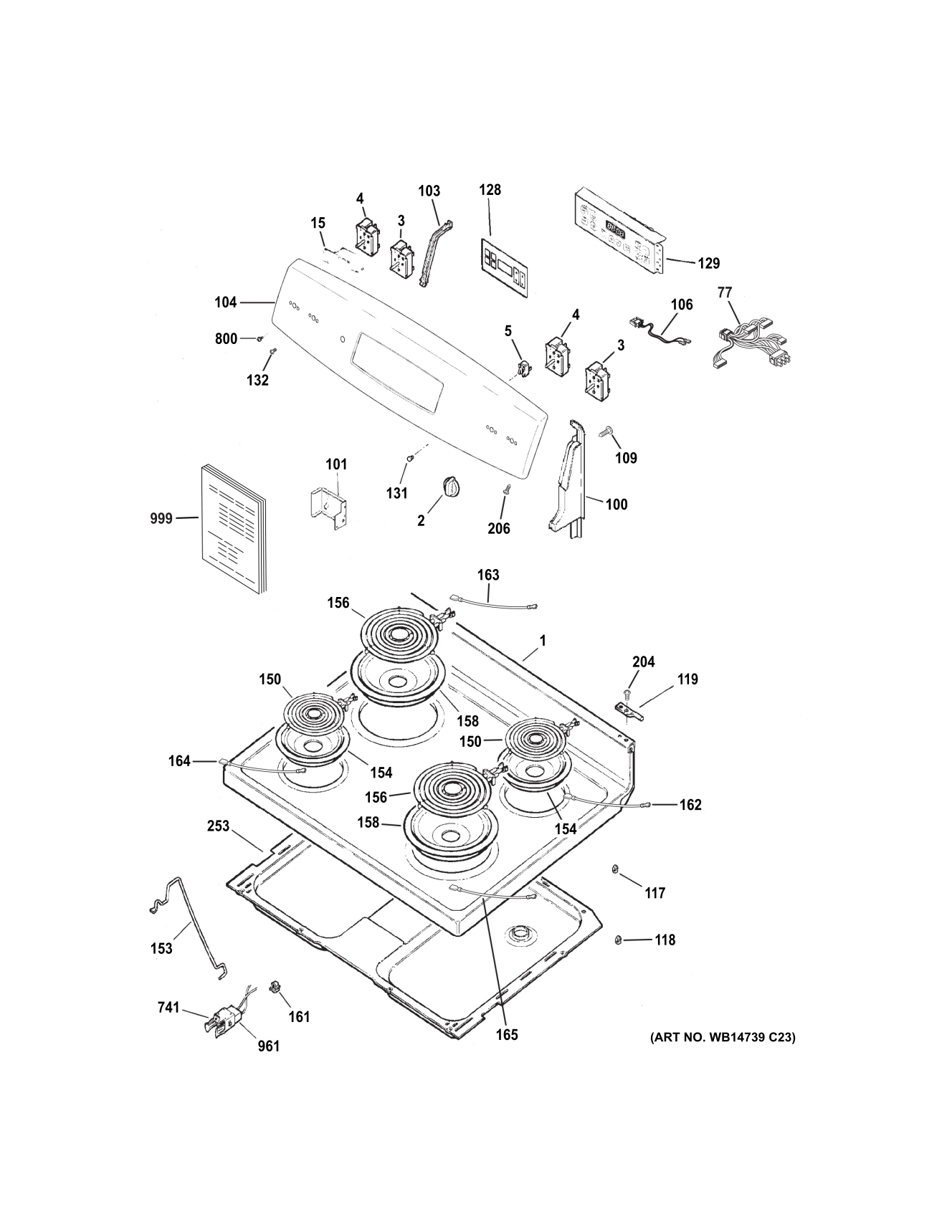 CONTROL PANEL & COOKTOP