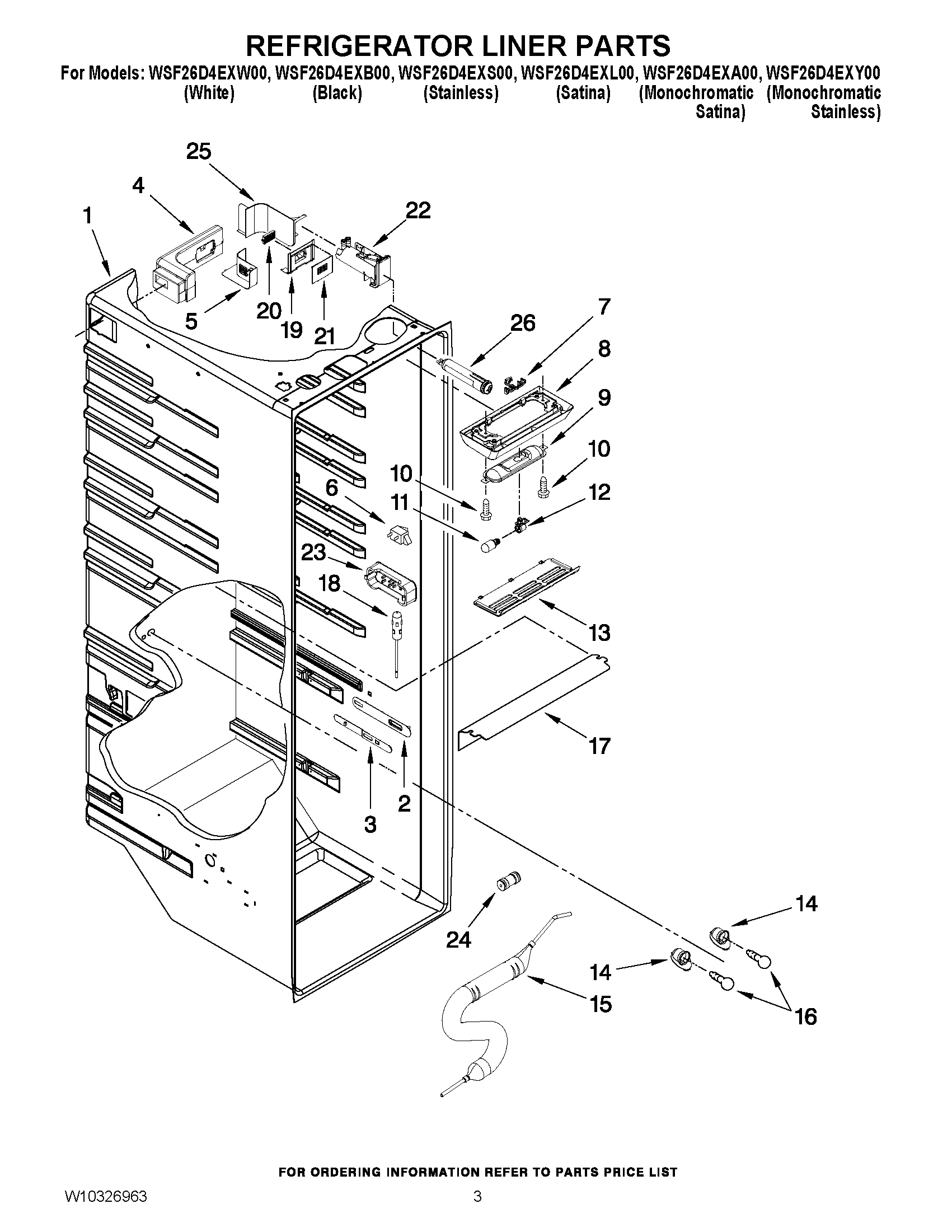 02 - REFRIGERATOR LINER PARTS