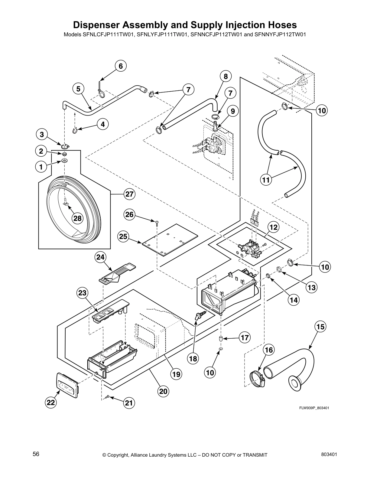 Dispenser Assembly and Supply Injection Hoses