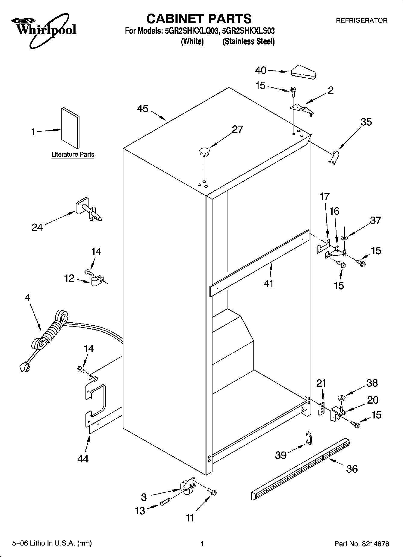 01 - CABINET PARTS