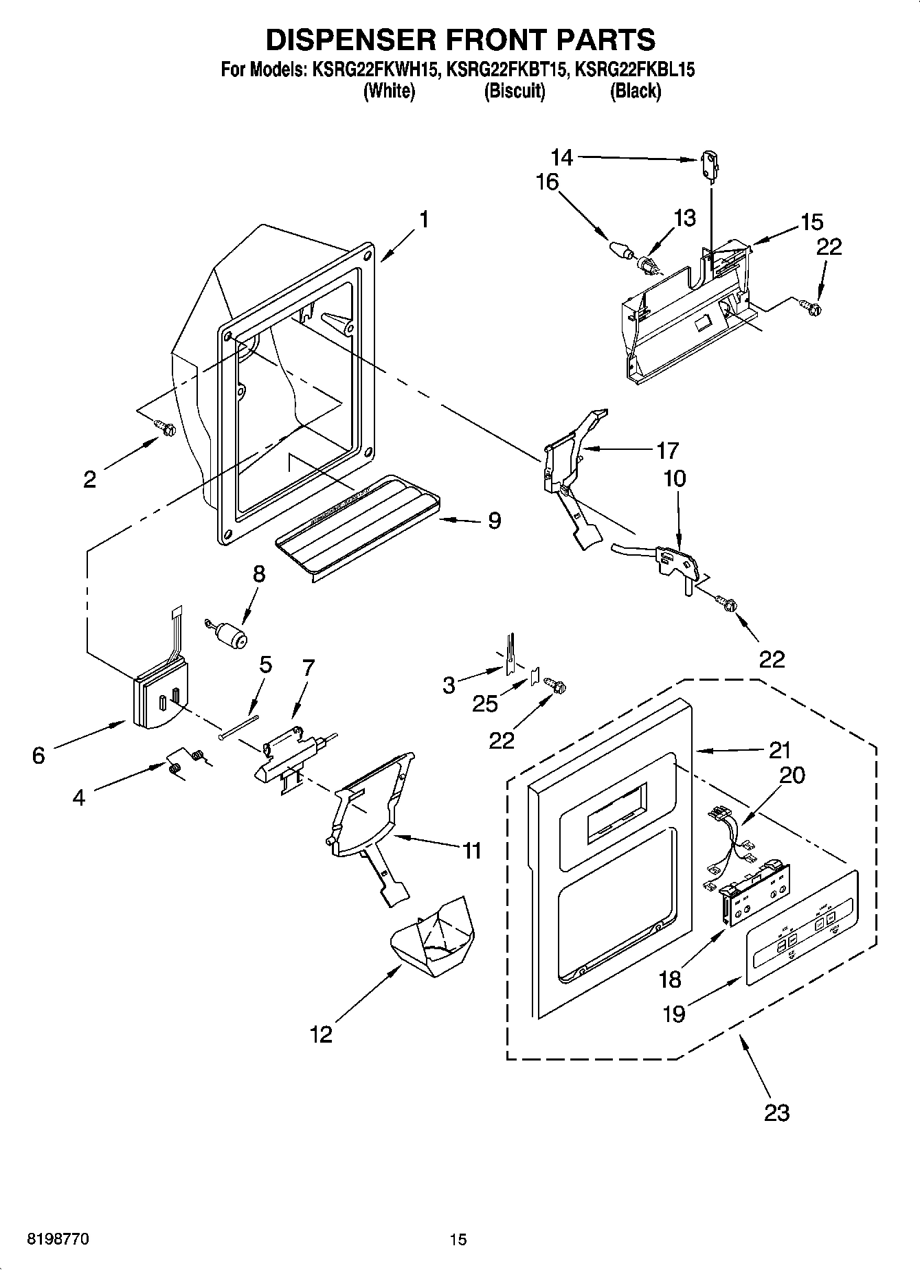 09 - DISPENSER FRONT PARTS