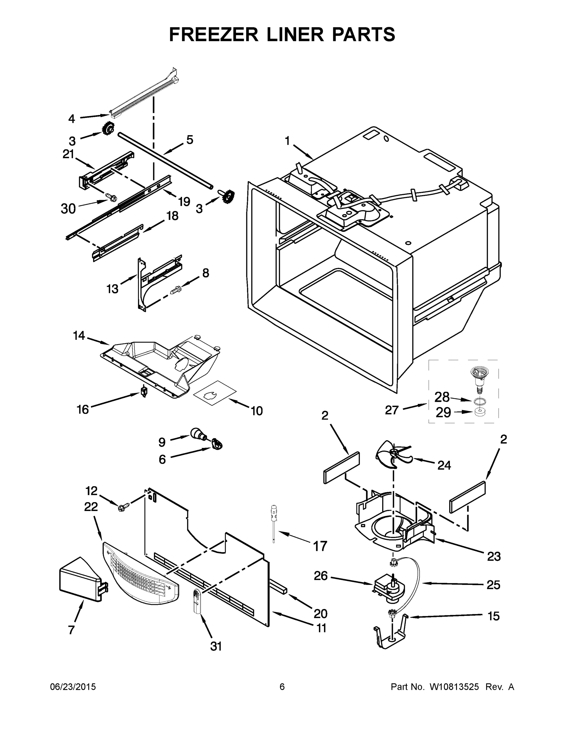 04 - FREEZER LINER PARTS