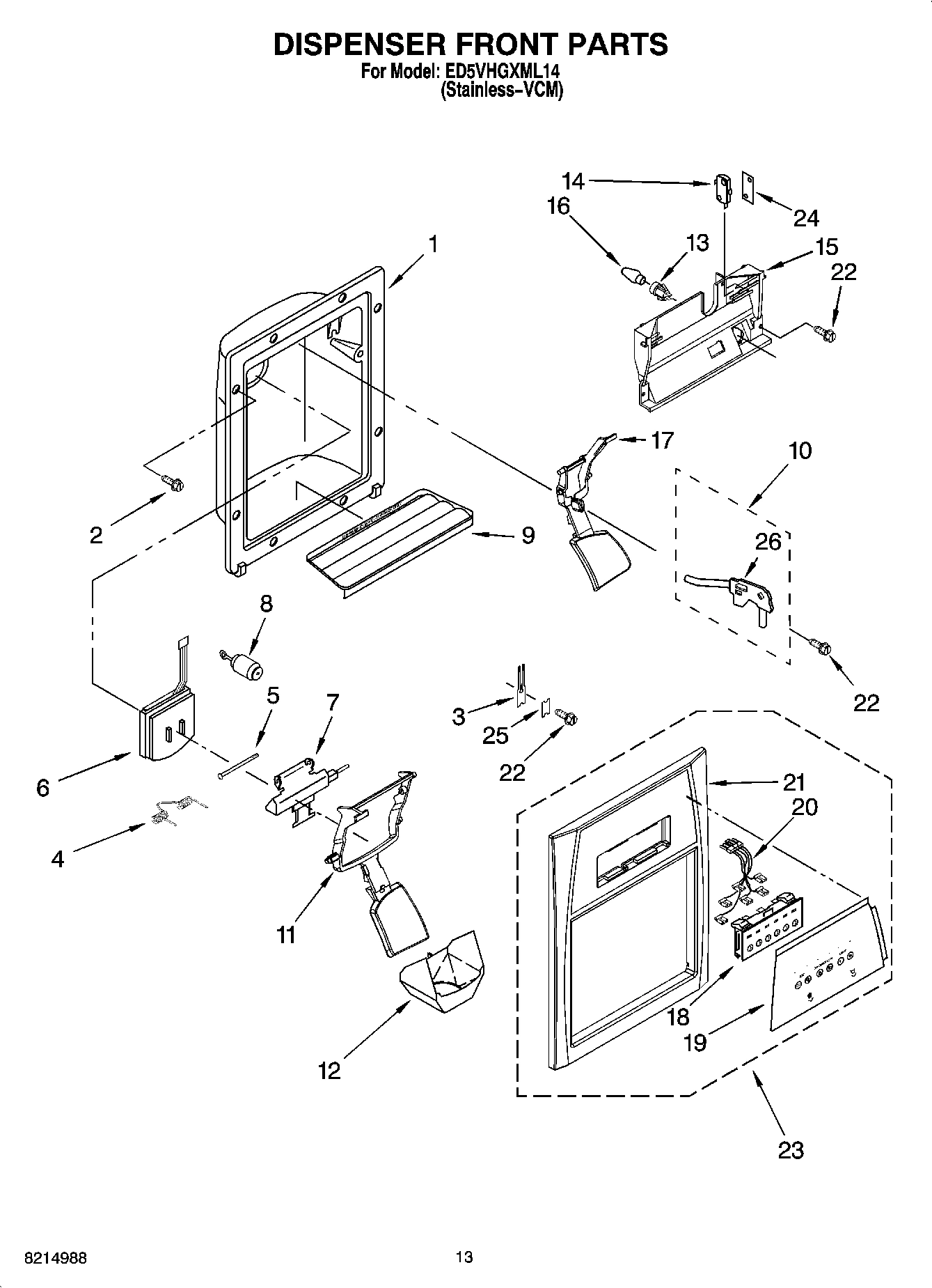 08 - DISPENSER FRONT PARTS