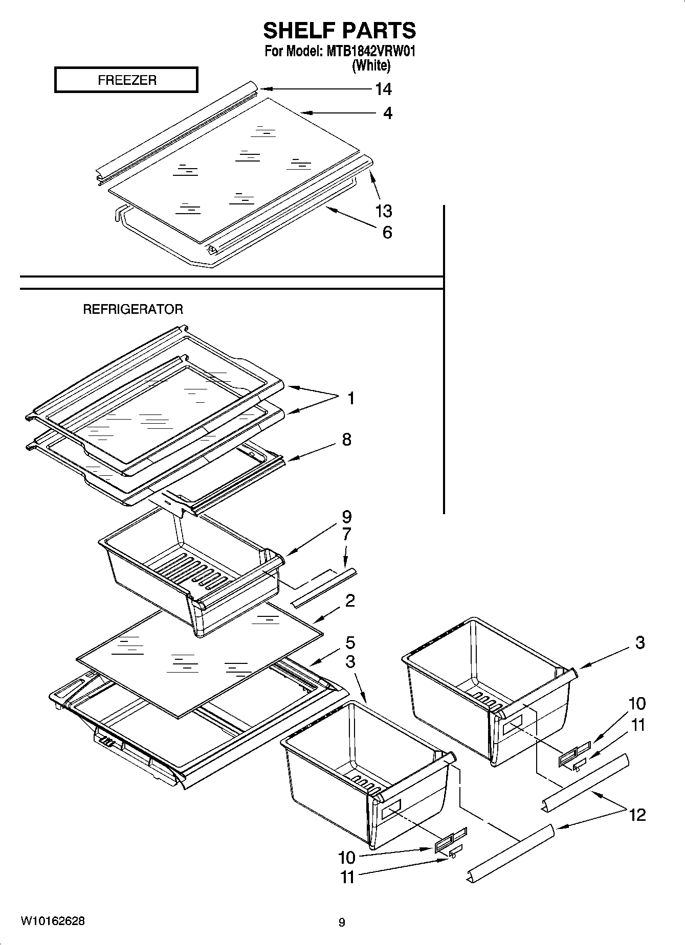 05 - SHELF PARTS, OPTIONAL PARTS (NOT INCLUDED)