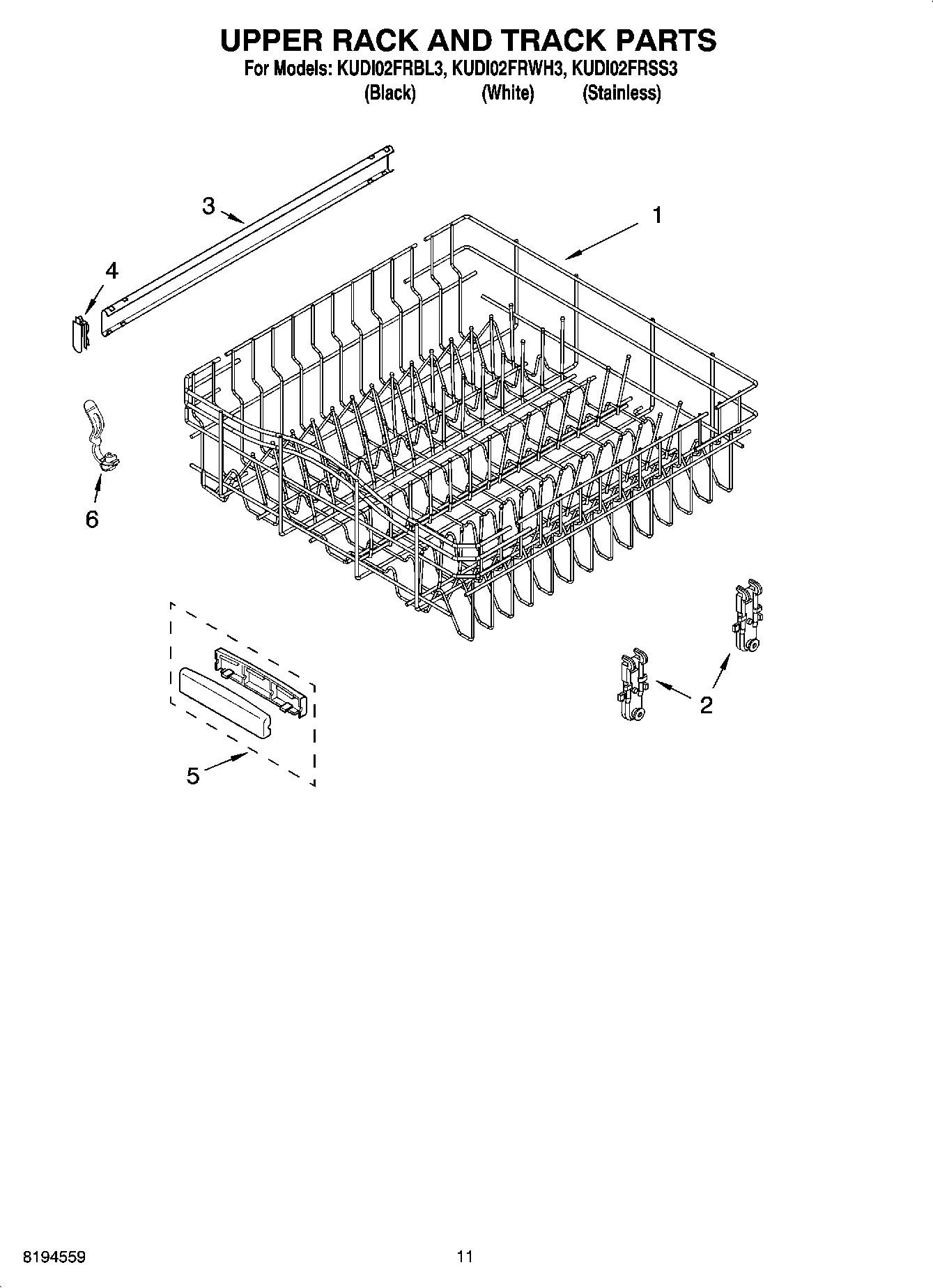 09 - UPPER RACK AND TRACK PARTS