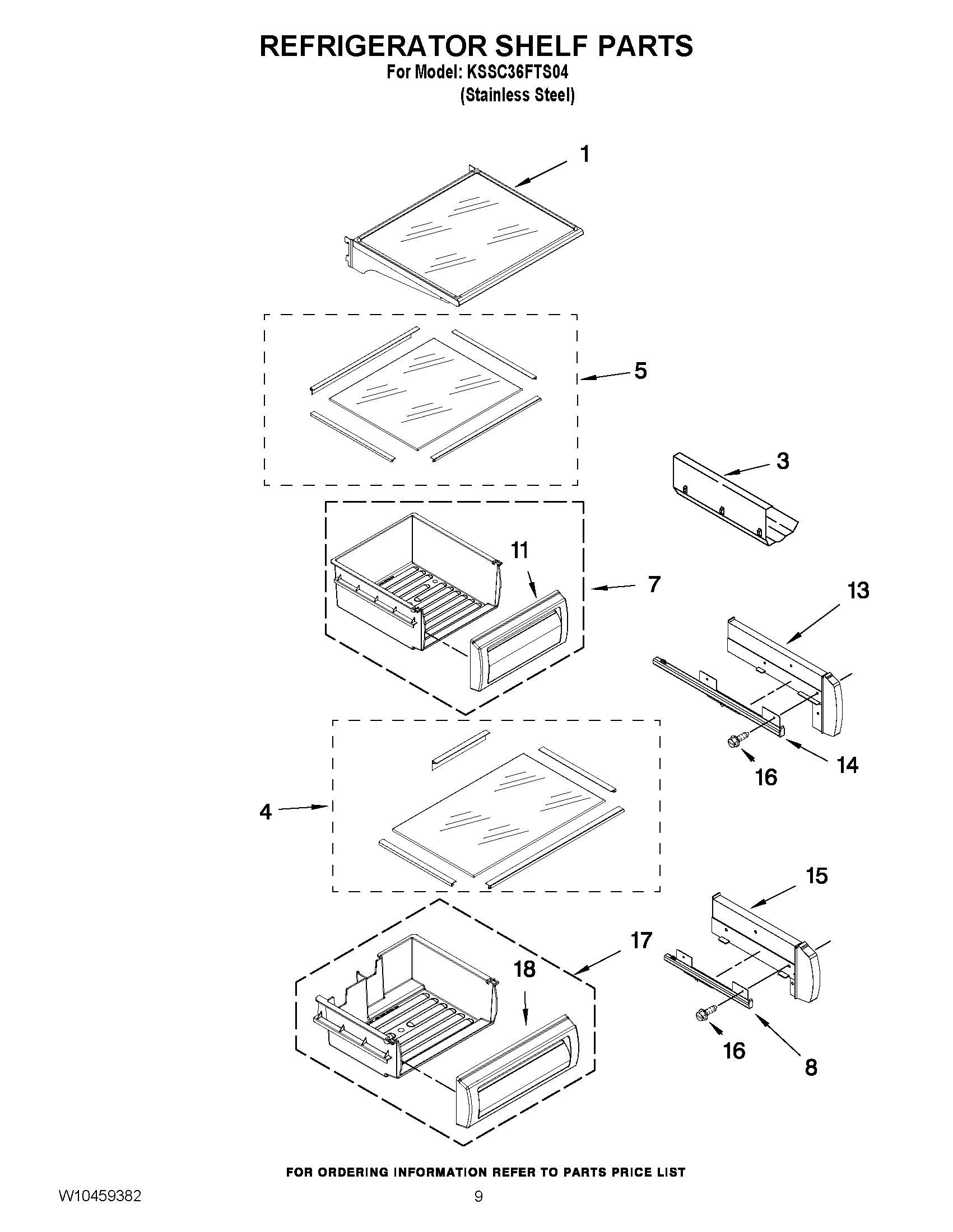 07 - REFRIGERATOR SHELF PARTS