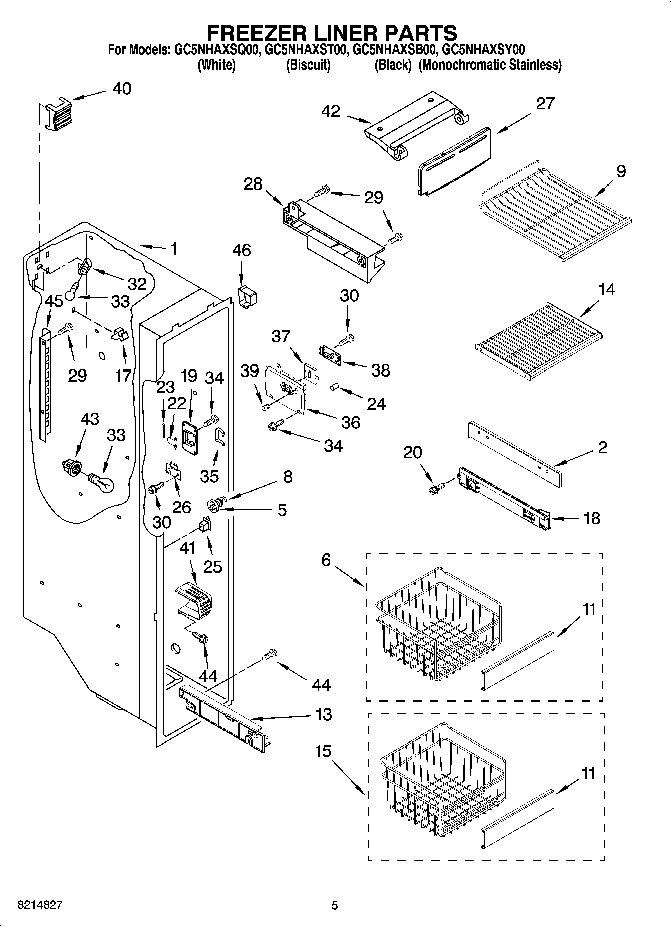 04 - FREEZER LINER PARTS