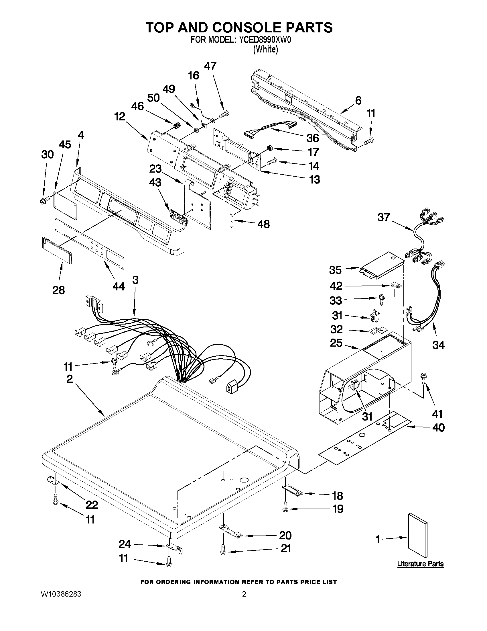 01 - TOP AND CONSOLE PARTS