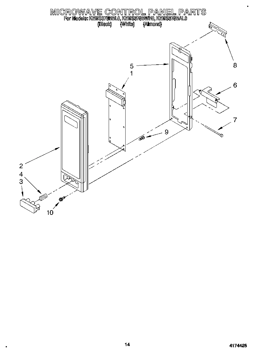 12 - MICROWAVE CONTROL PANEL