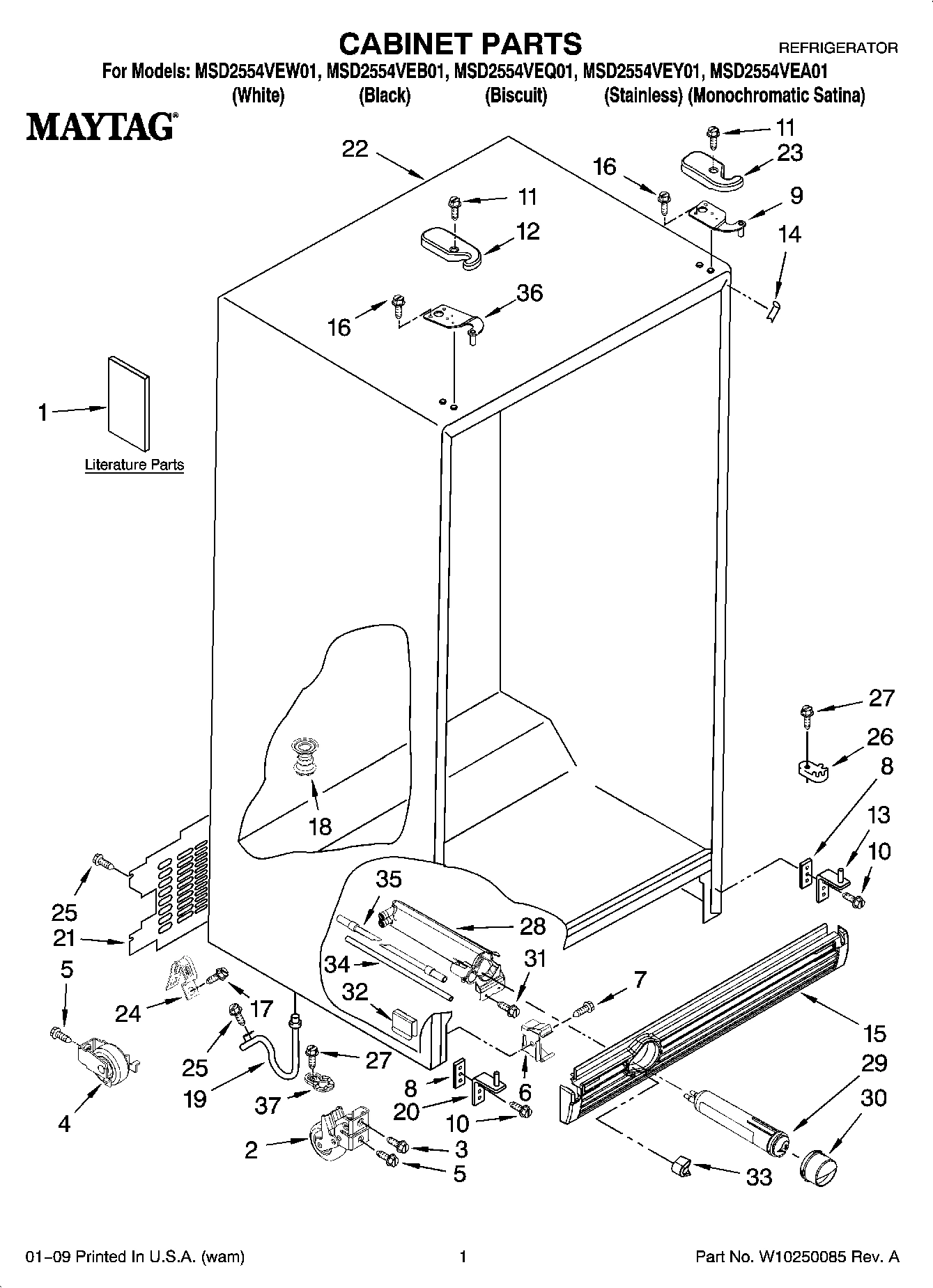 01 - CABINET PARTS