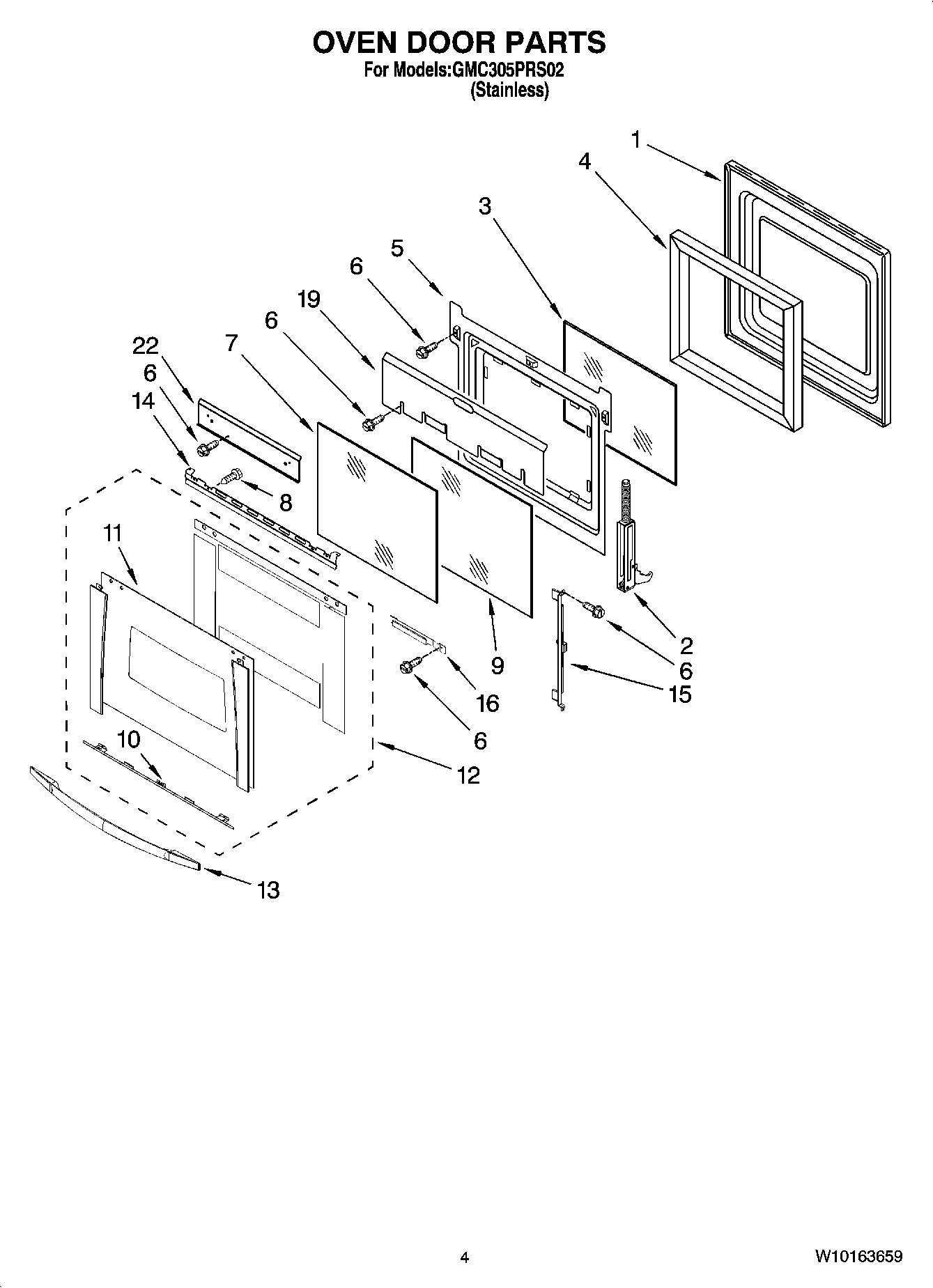 03 - OVEN DOOR PARTS