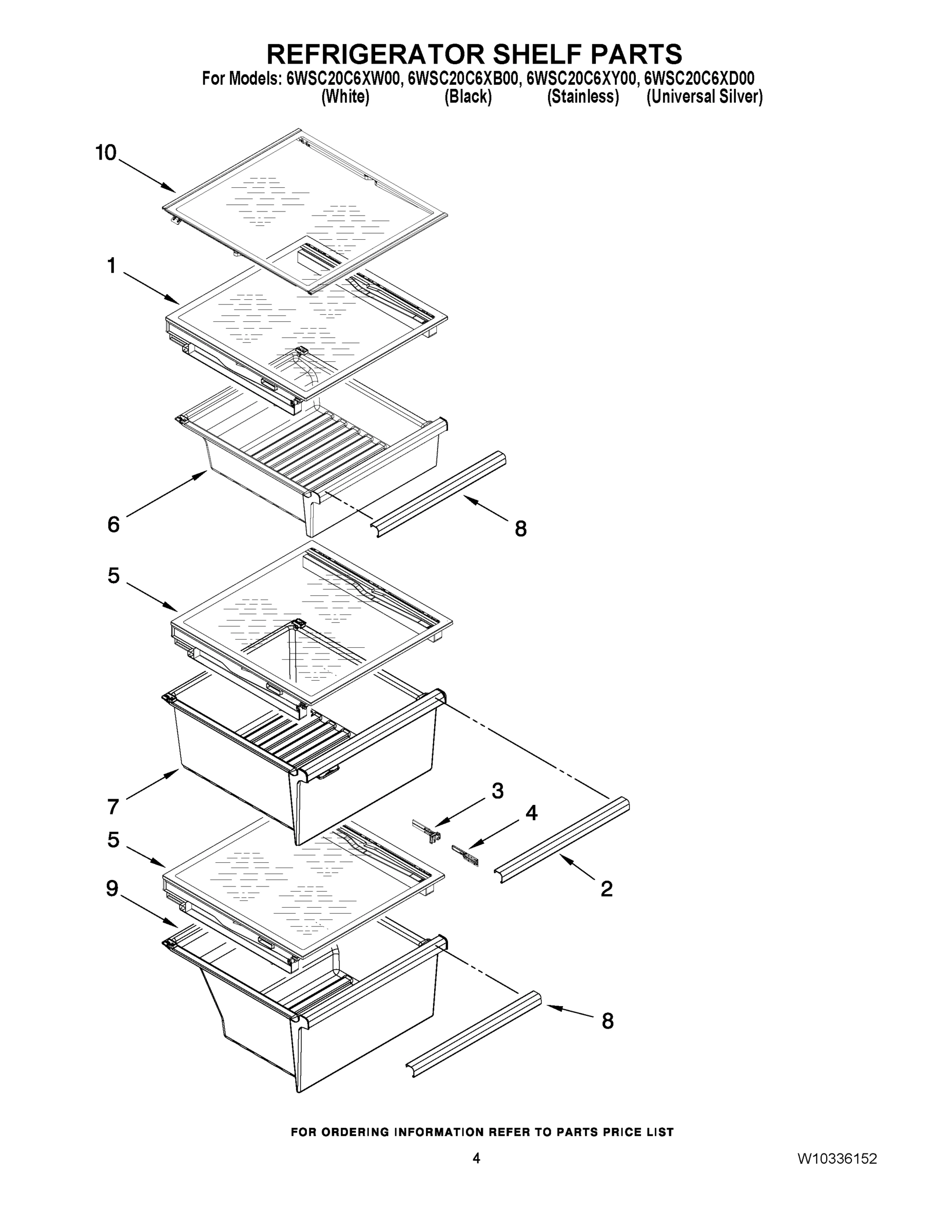 03 - REFRIGERATOR SHELF PARTS