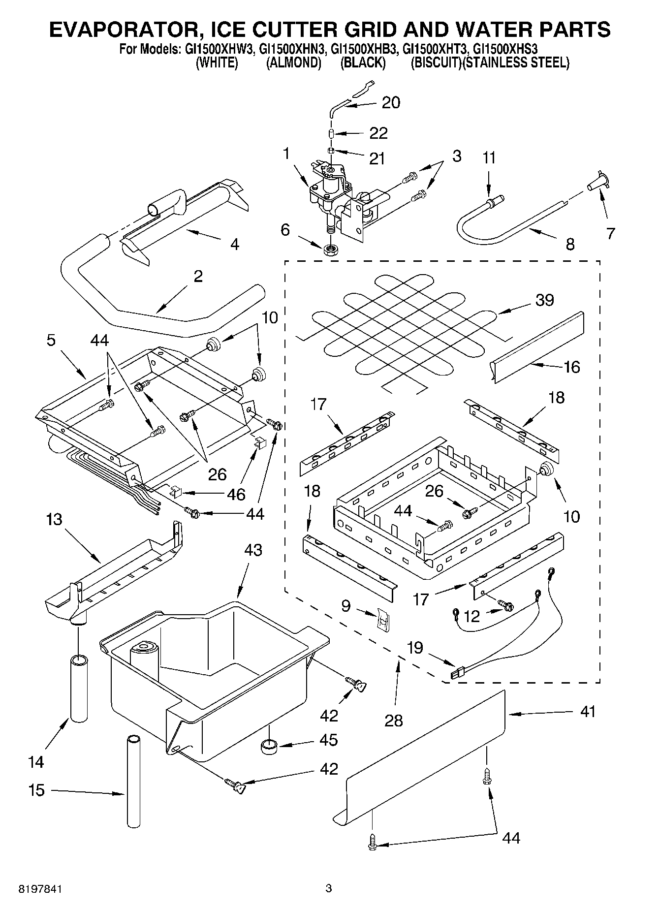 02 - EVAPORATOR, ICE CUTTER GRID AND WATER