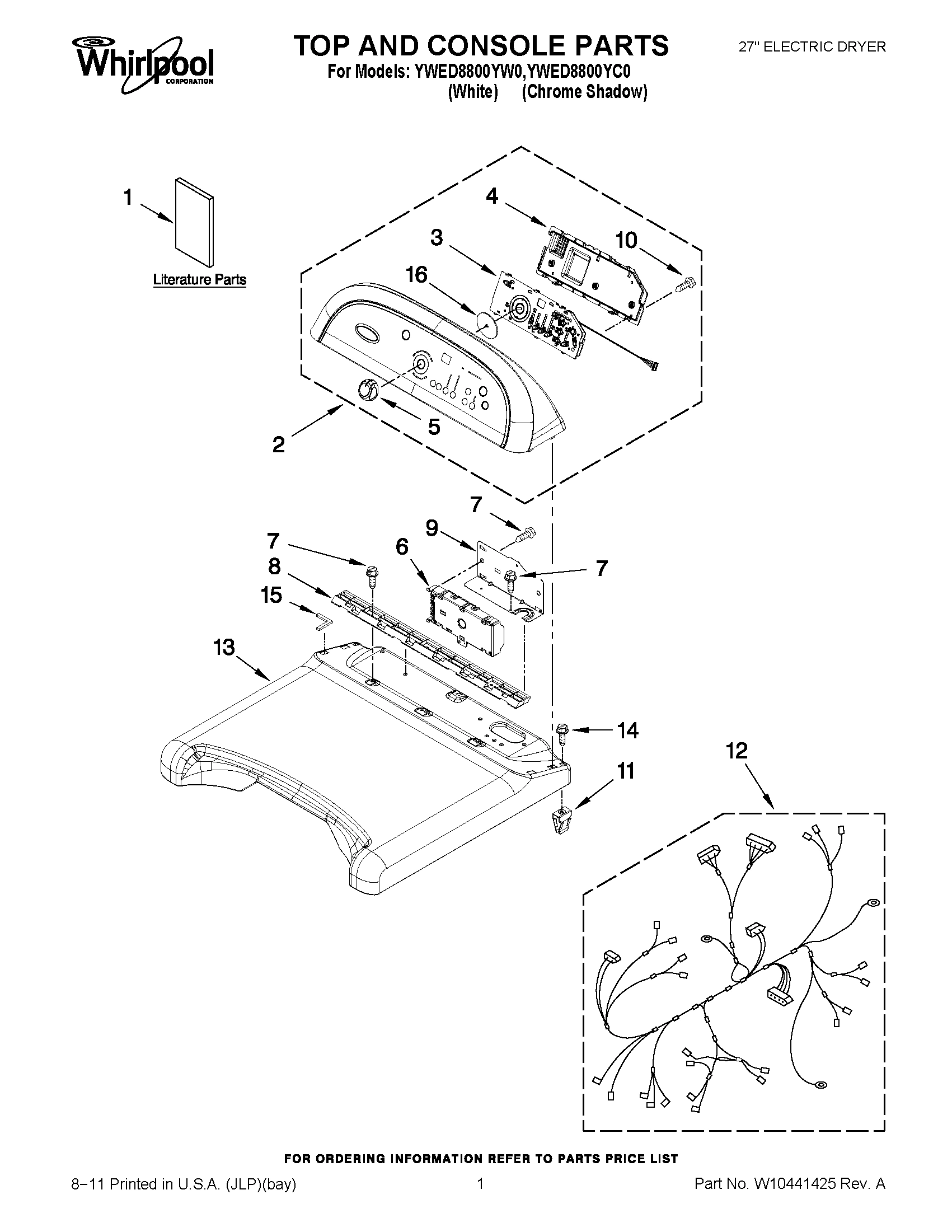 01 - TOP AND CONSOLE PARTS
