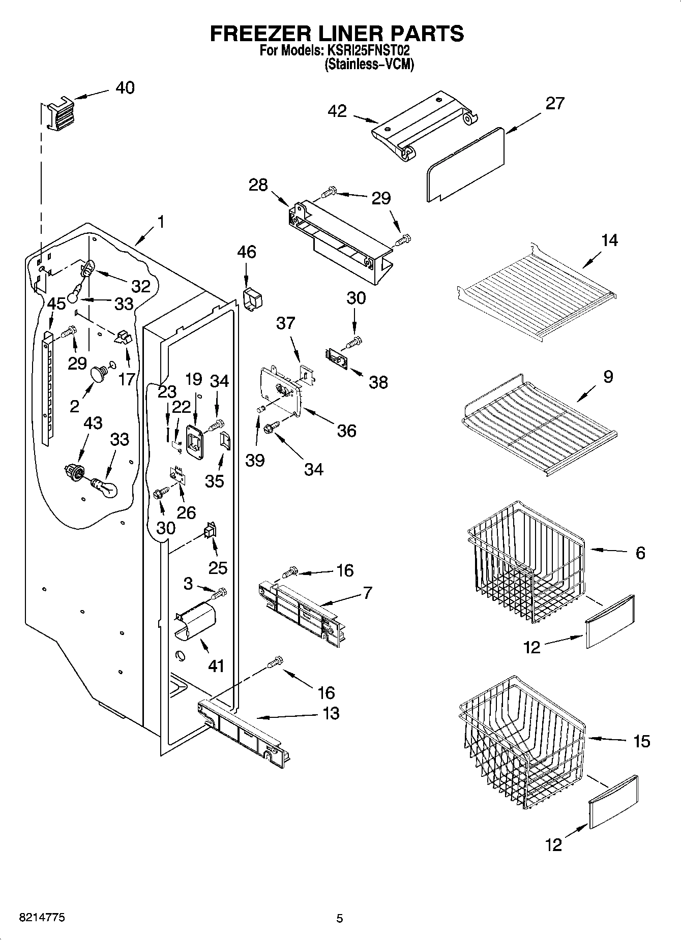 04 - FREEZER LINER PARTS