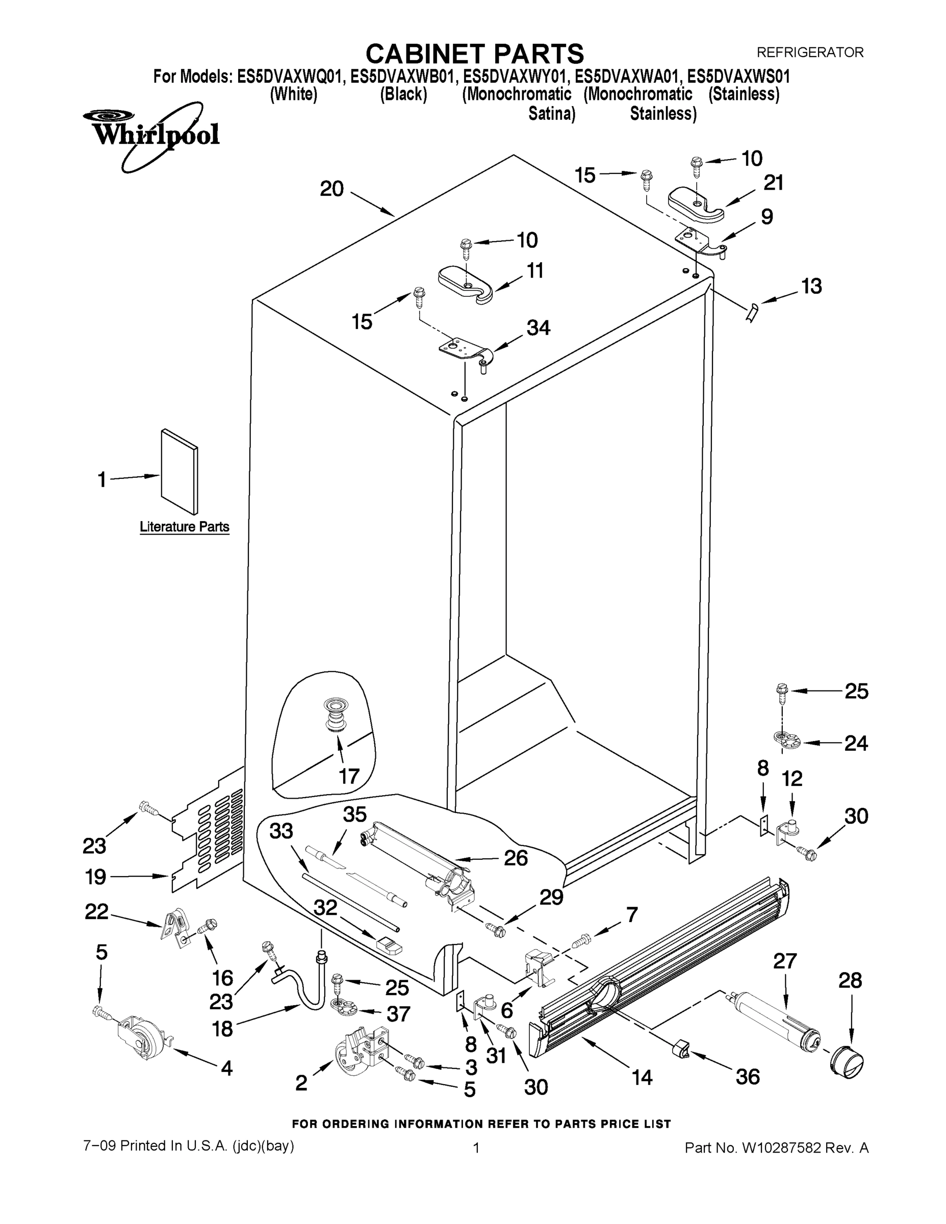 01 - CABINET PARTS