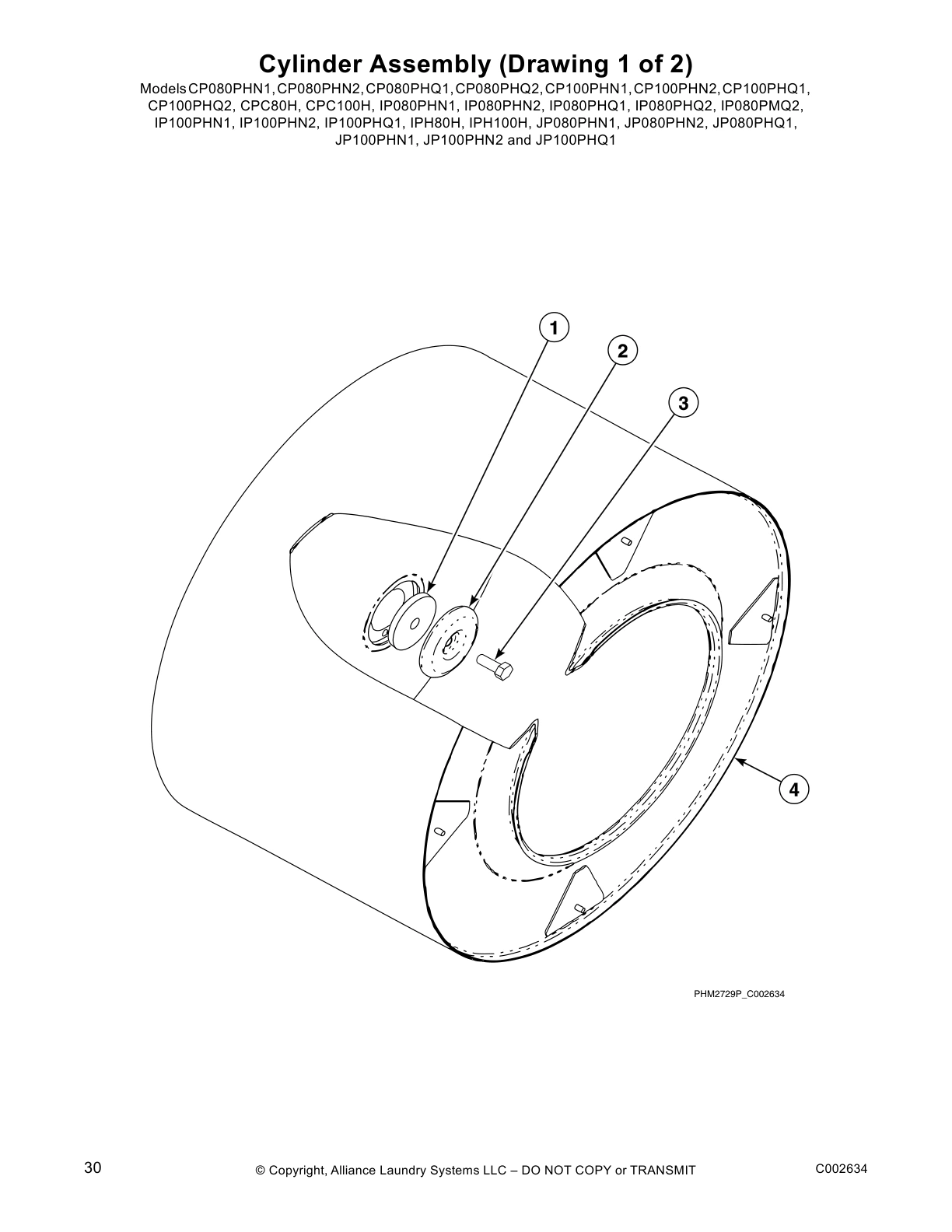 Cylinder Assembly (Drawing 1 of 2)