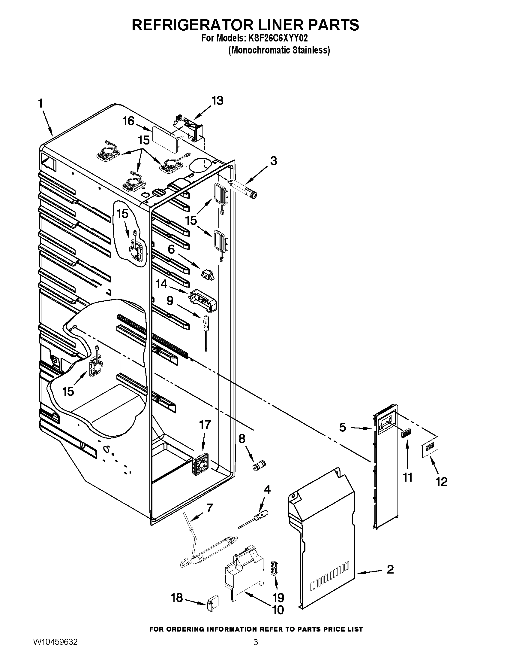 02 - REFRIGERATOR LINER PARTS