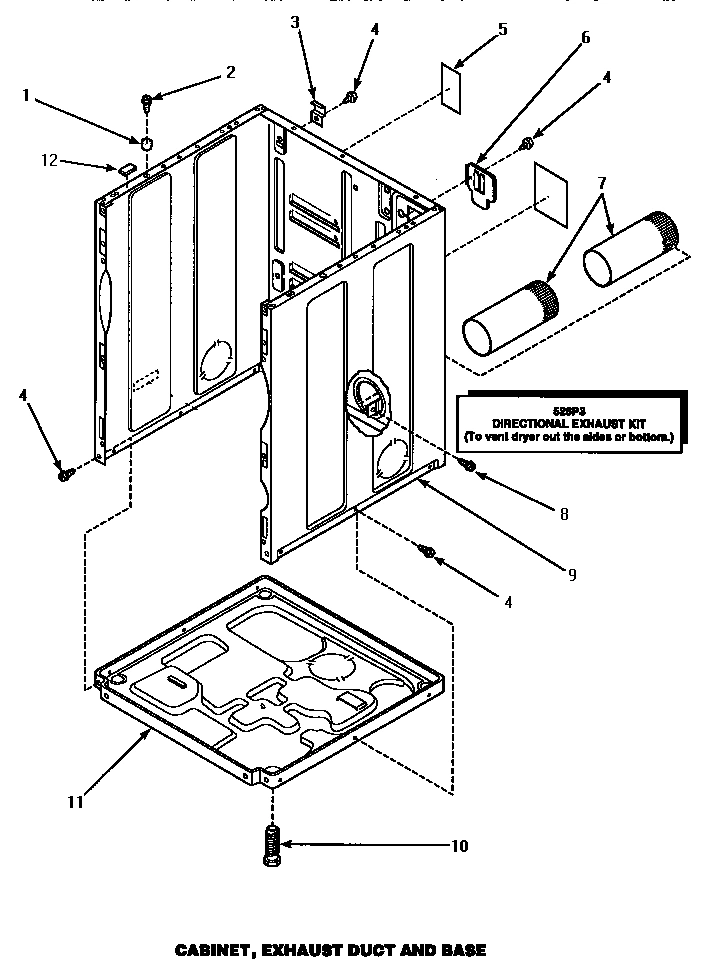 03 - CABINET, EXHAUST DUCT & BASE
