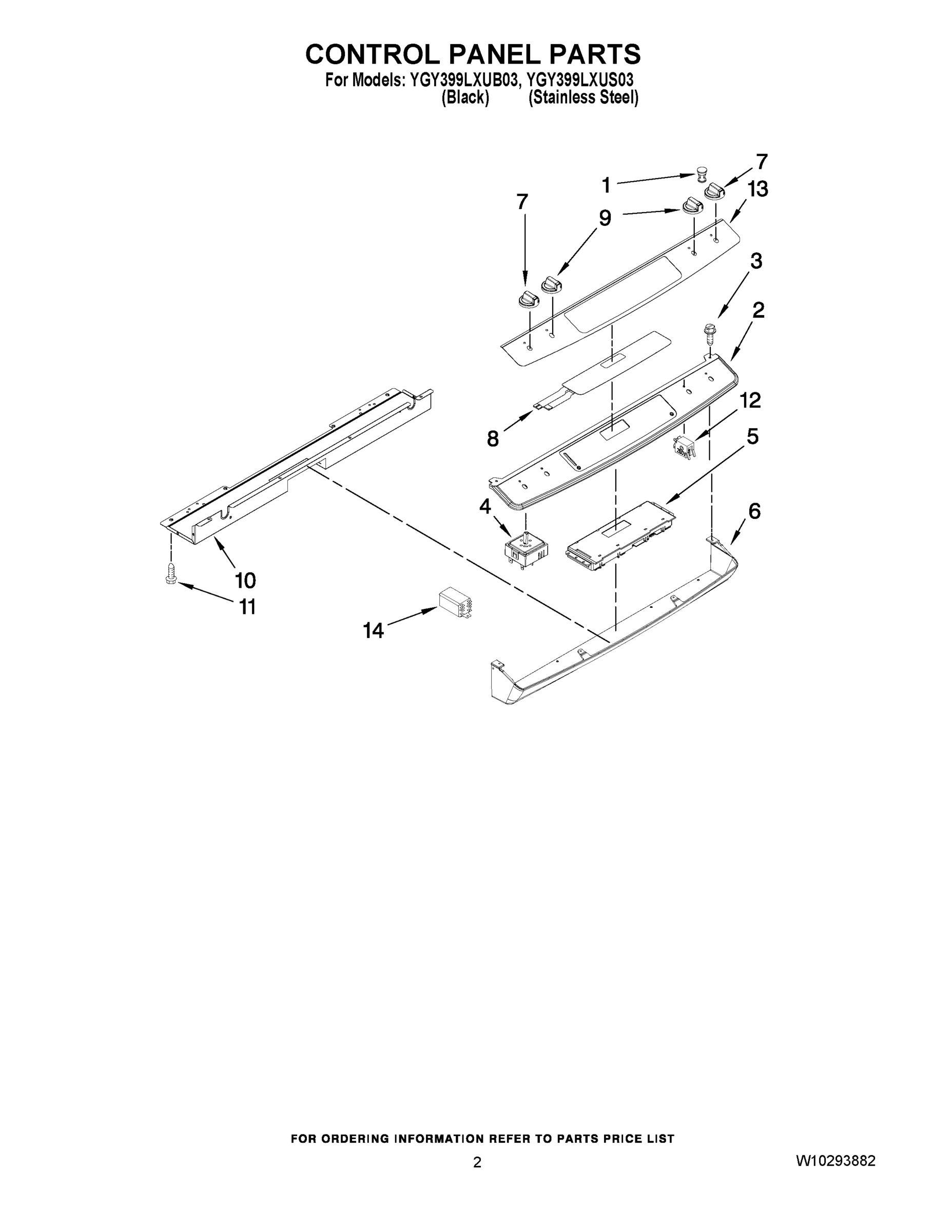 02 - CONTROL PANEL PARTS