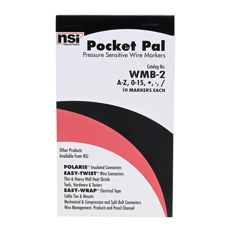 Wire Marker Books A-Z,0-15,+,-,/ - NSI Industries