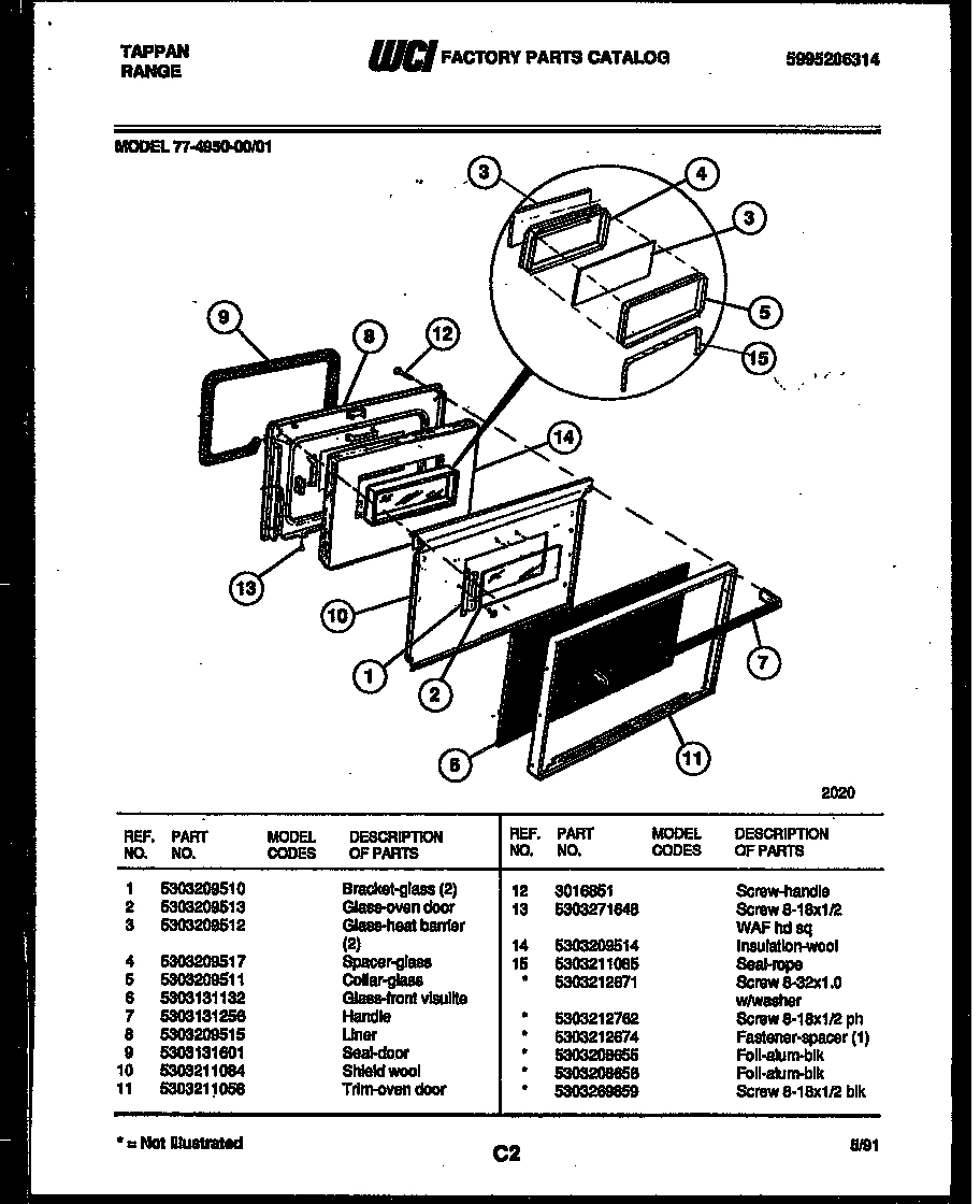 03 - LOWER OVEN DOOR PARTS