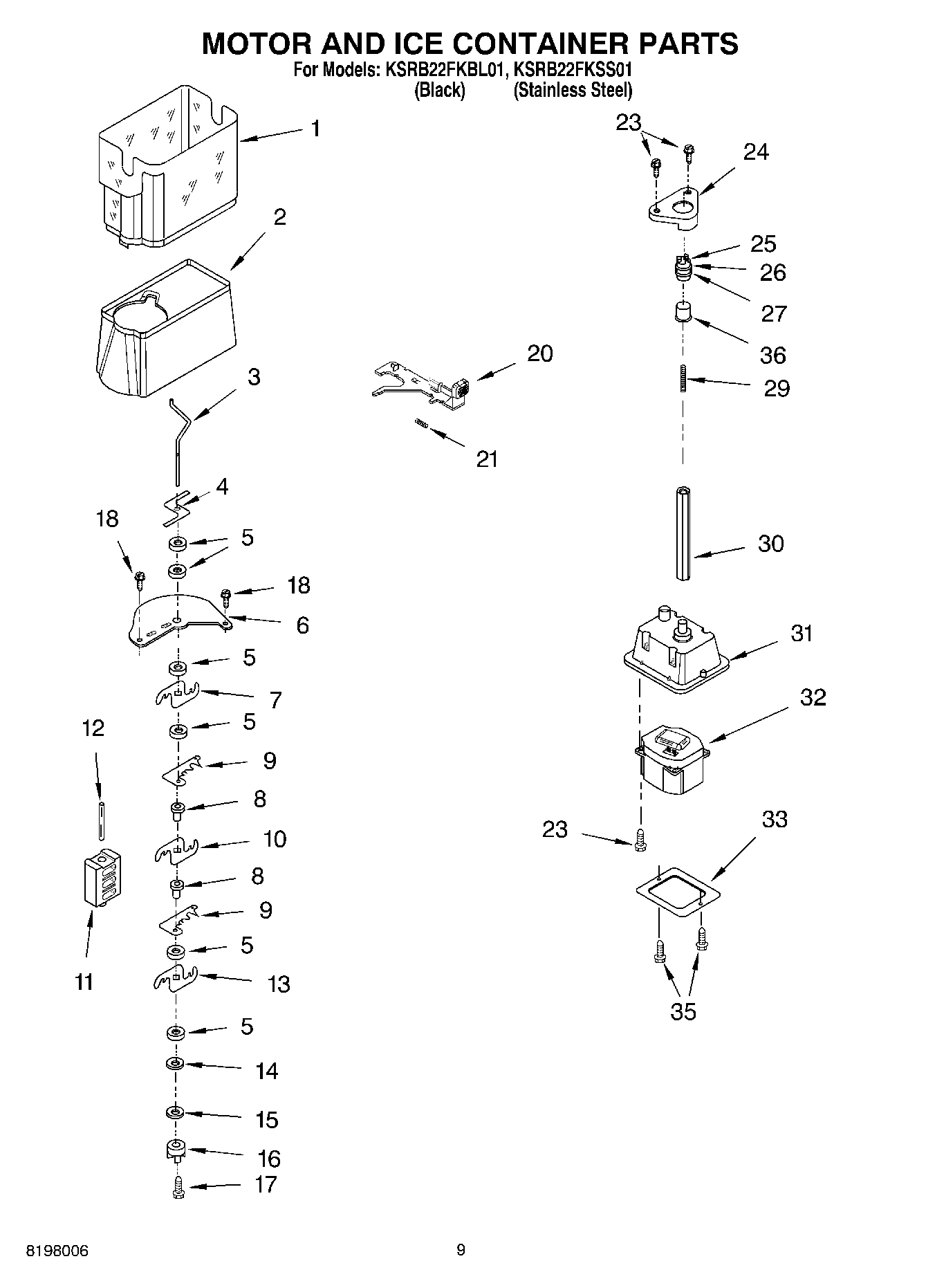 06 - MOTOR AND ICE CONTAINER