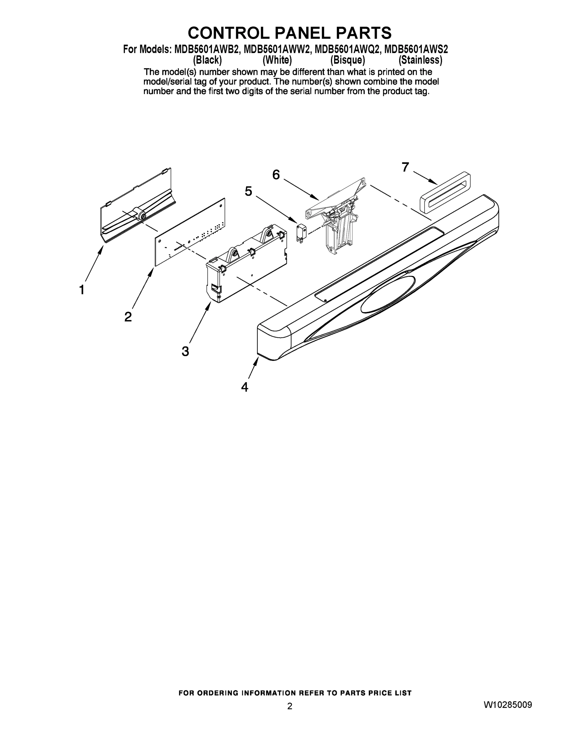 02 - CONTROL PANEL PARTS