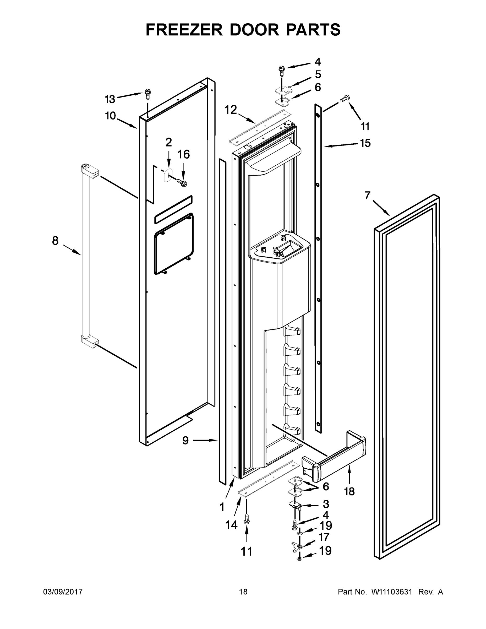 10 - FREEZER DOOR PARTS