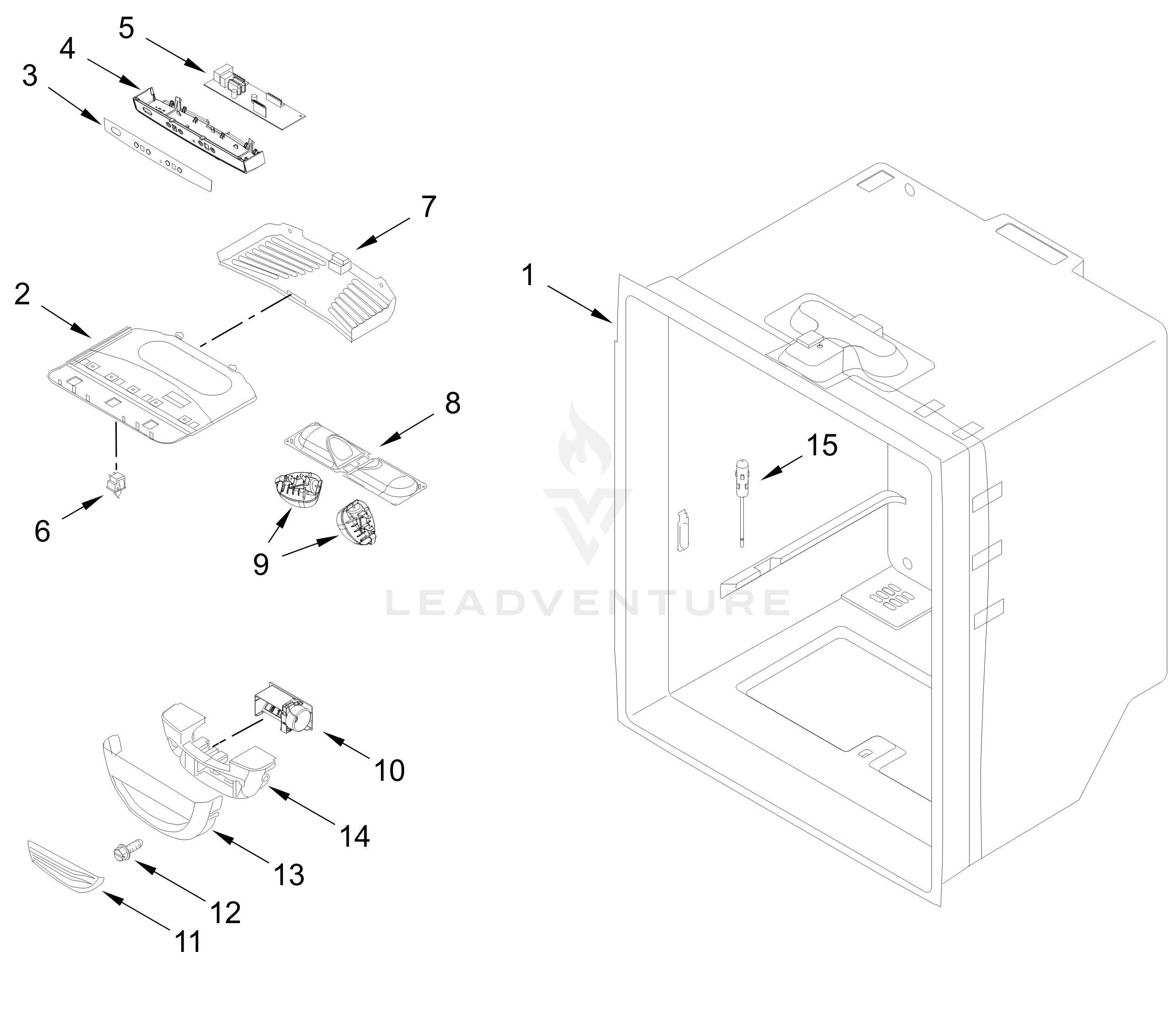 REFRIGERATOR LINER PARTS