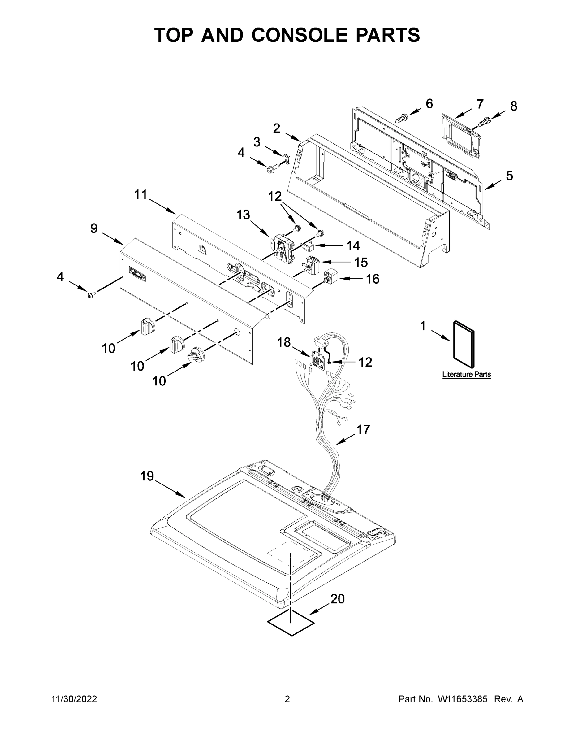 02 - TOP AND CONSOLE PARTS