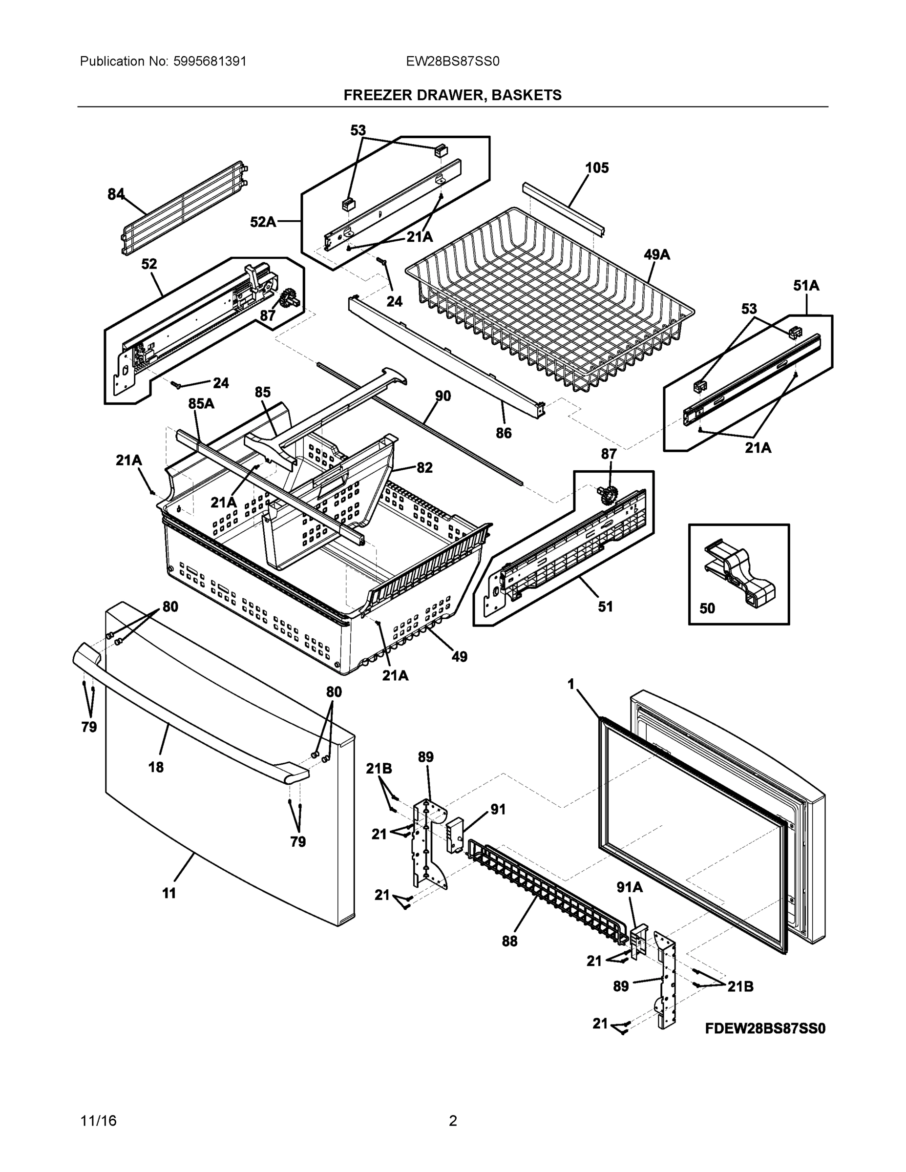 02 - FREEZER DRAWER, BASKETS