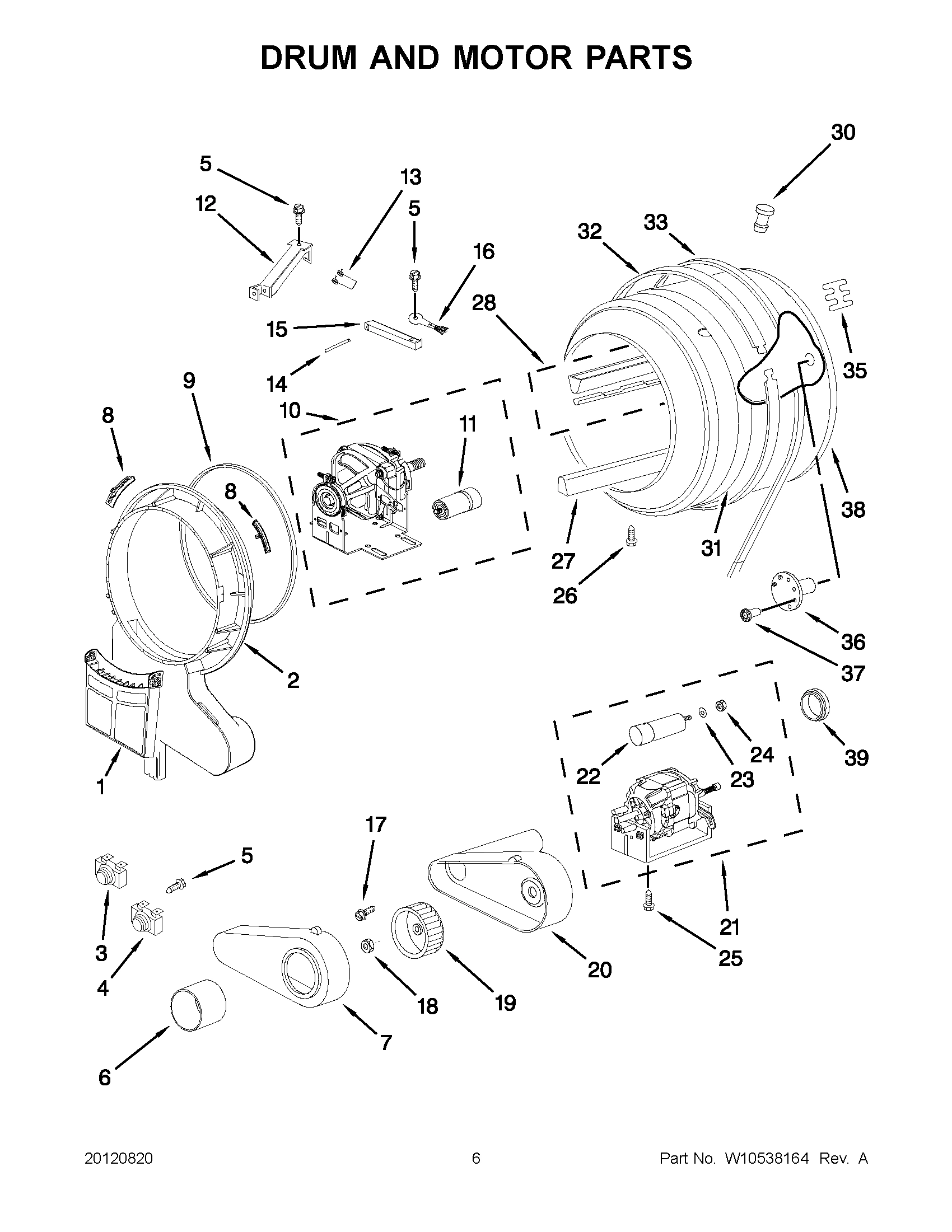 03 - DRUM AND MOTOR PARTS