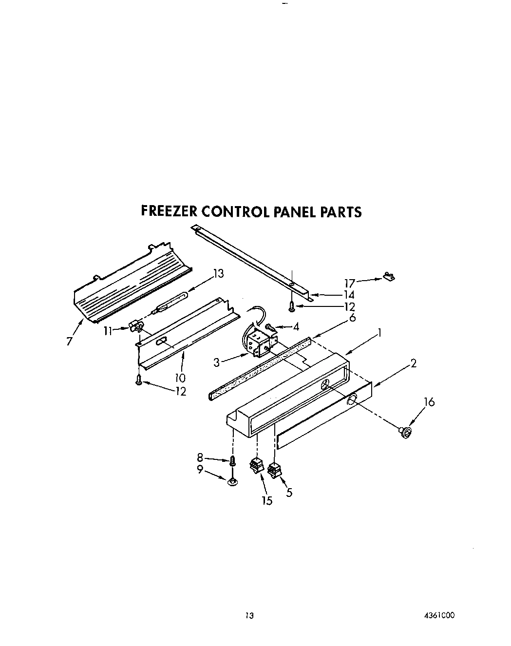 12 - FREEZER CONTROL PANEL